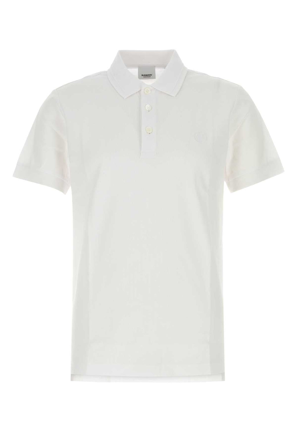 Burberry Men White Piquet Polo Shirt