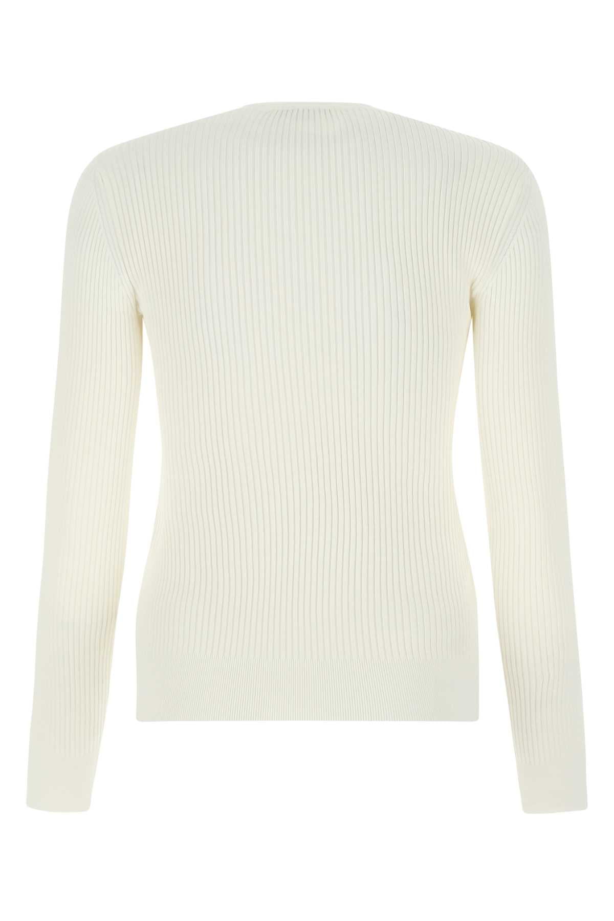 Alexander Mcqueen Women Ivory Stretch Viscose Sweater