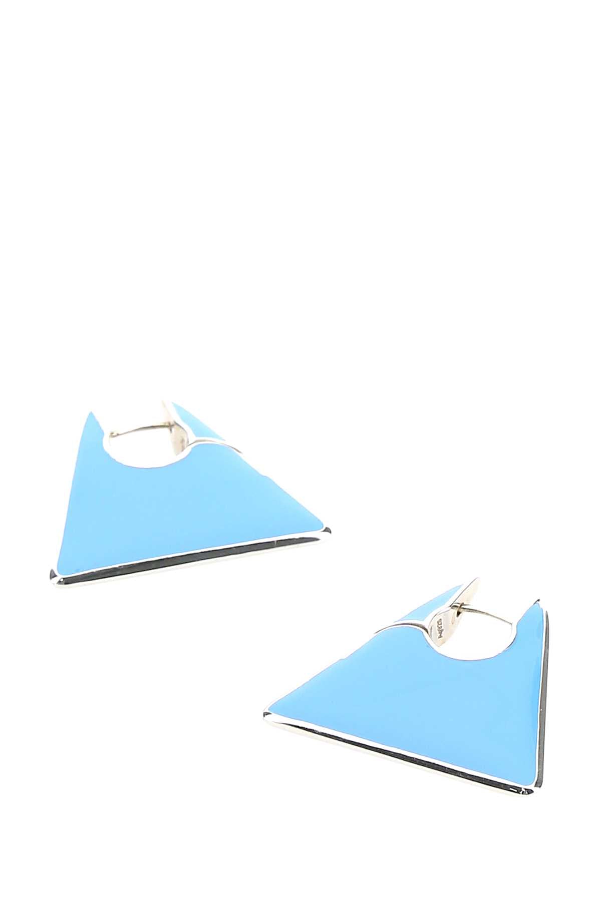 Bottega Veneta Women Light Blue Silver Essentials Earrings