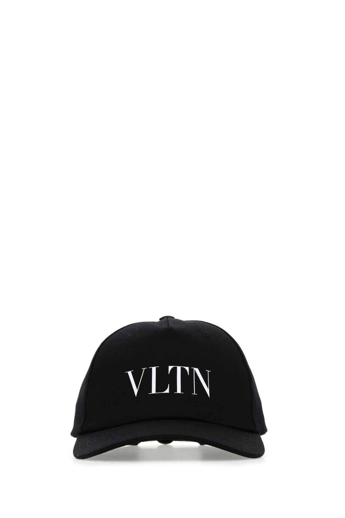 Valentino Garavani Men Black Cotton Baseball Cap