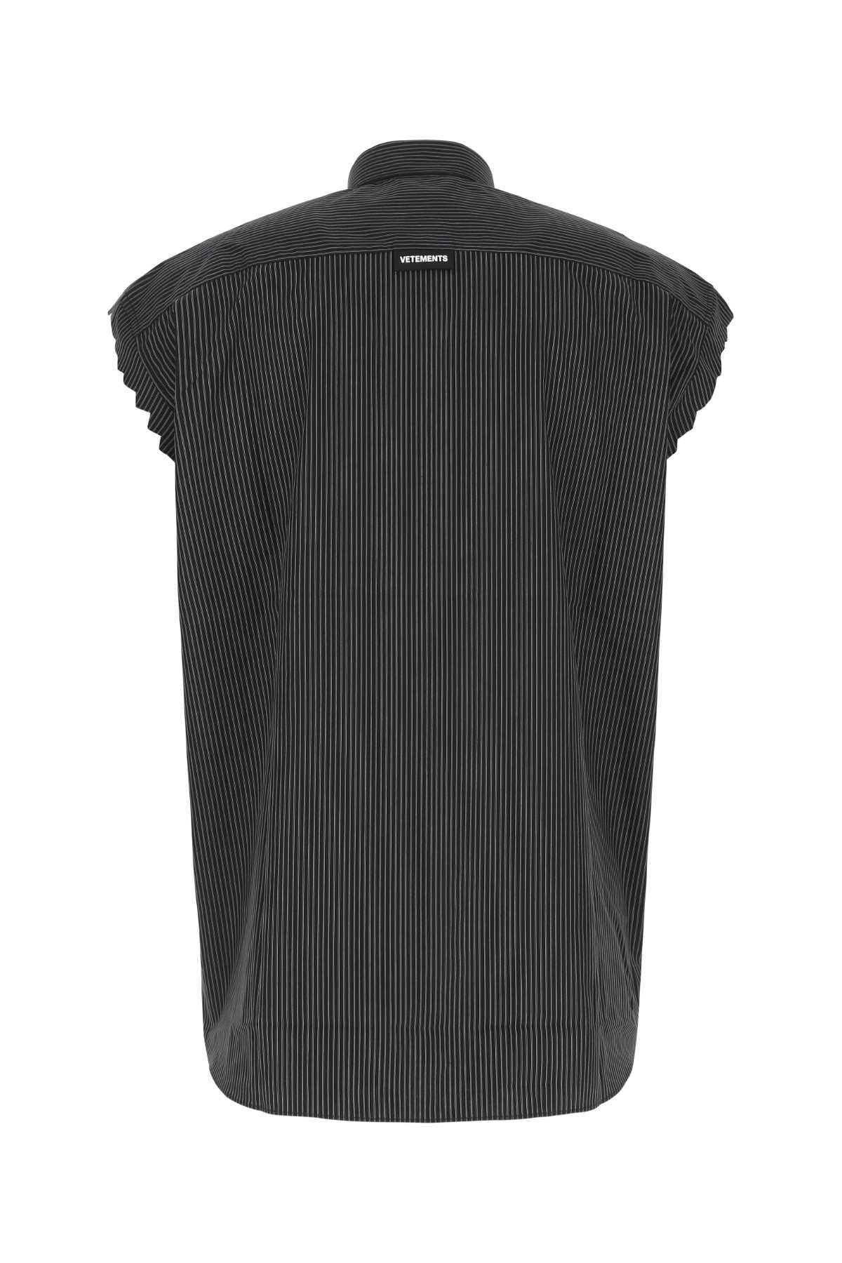 Vetements Men Ribbed Poplin Shirt