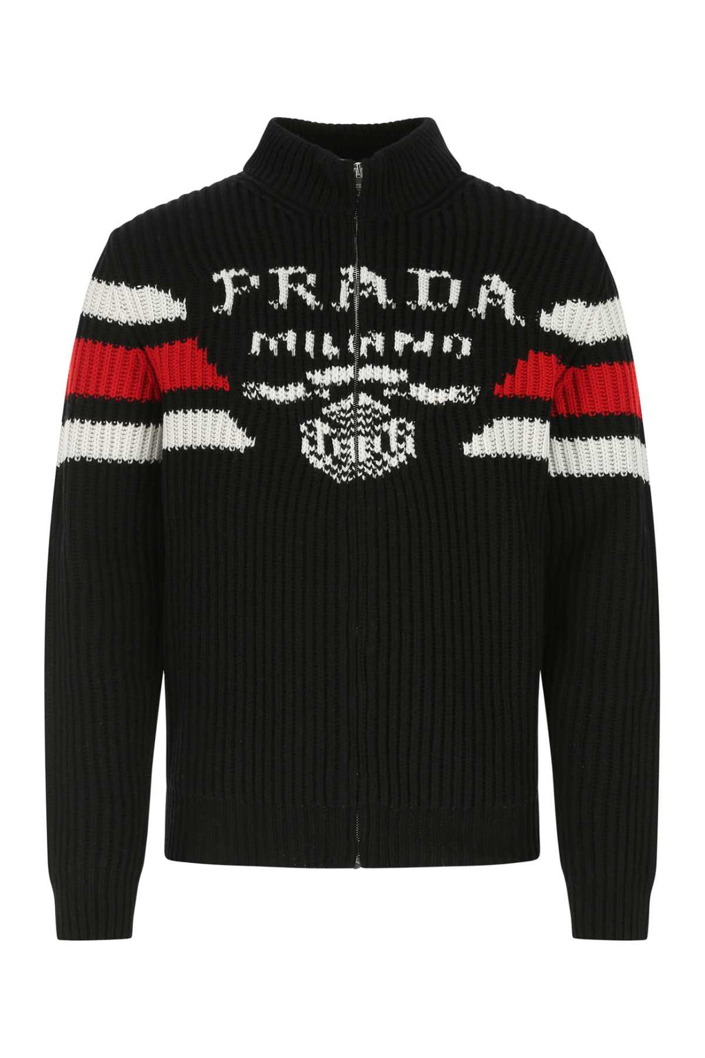 Prada Men Black Cashmere Cardigan