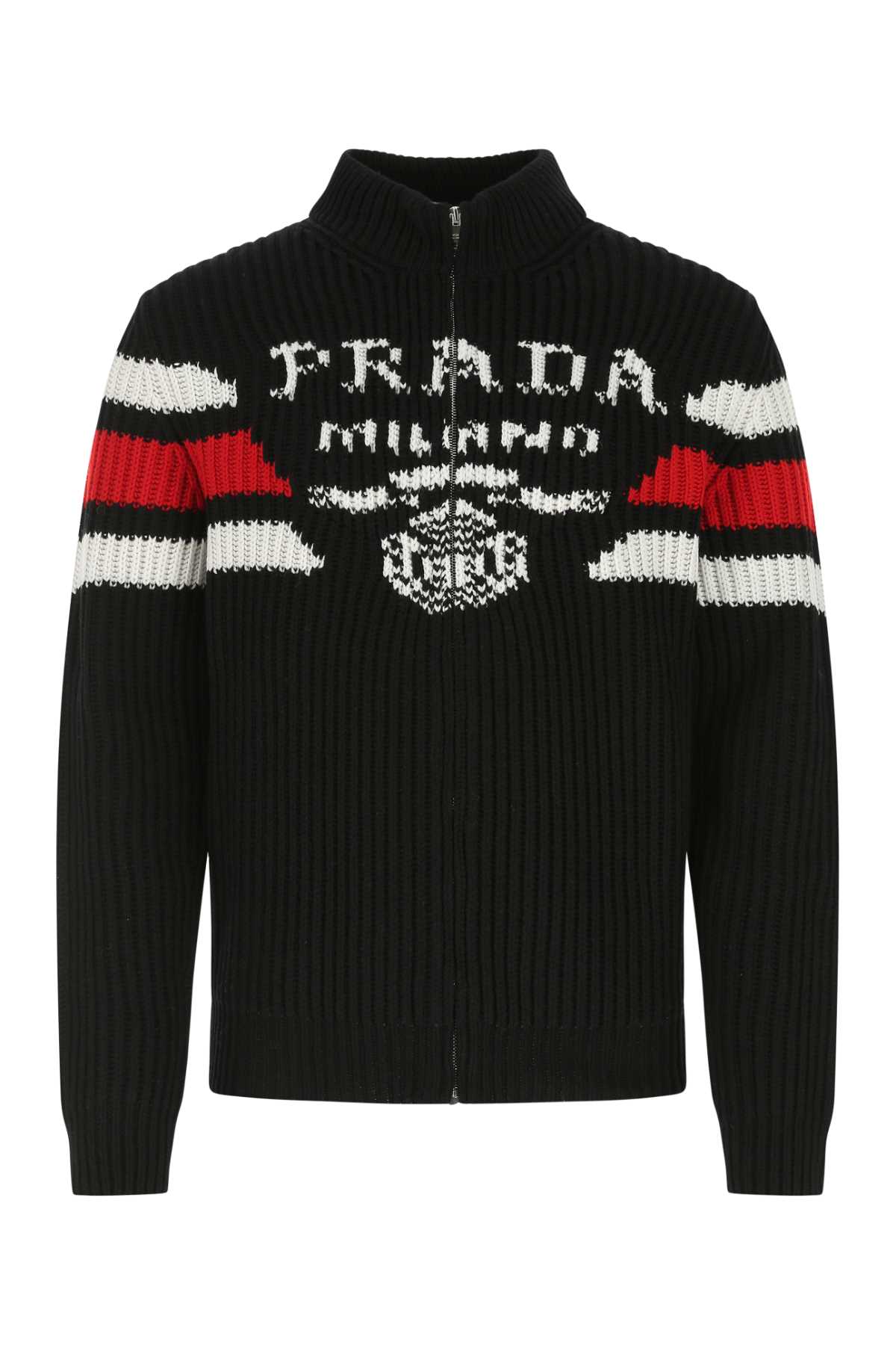 Prada Men Black Cashmere Cardigan
