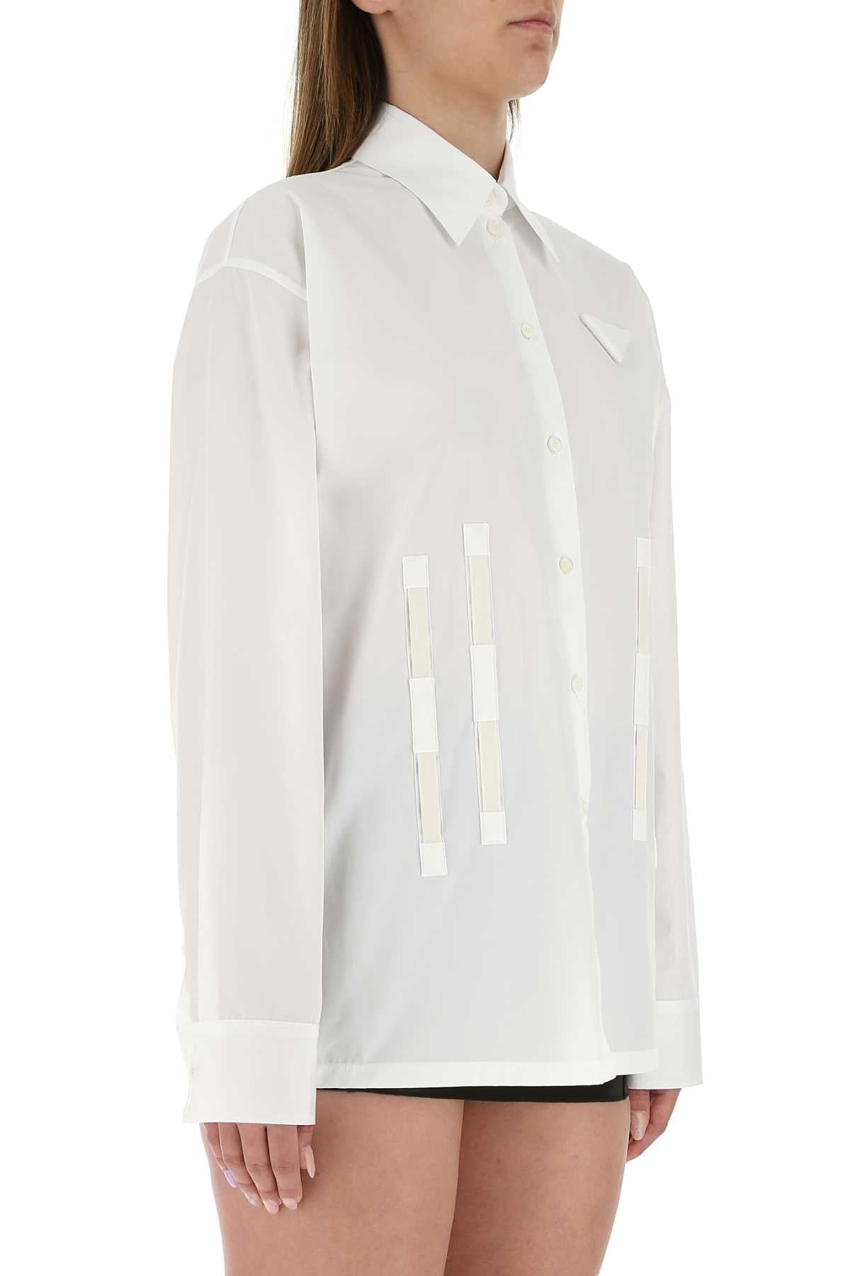 Prada Women White Poplin Oversize Shirt