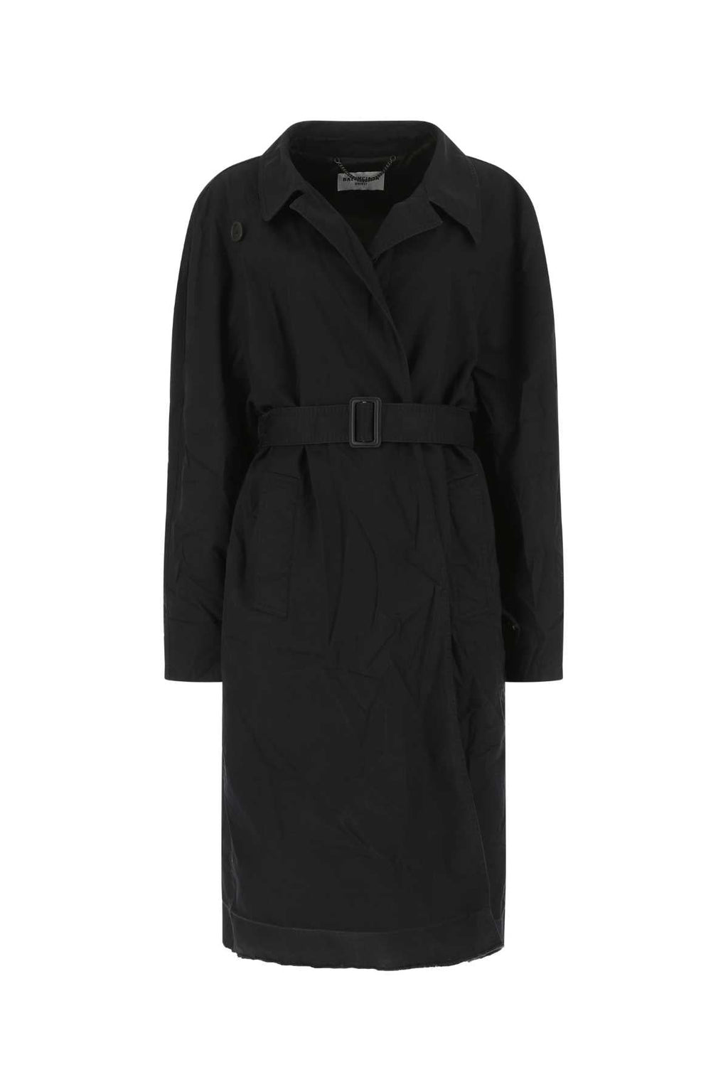 Balenciaga Women Midnight Blue Cotton Overcoat