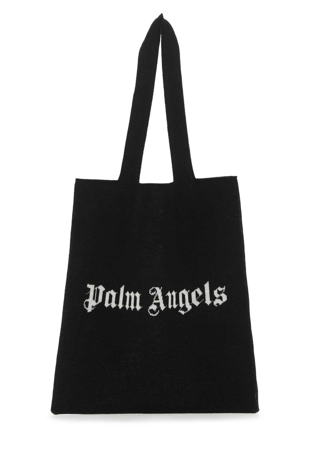Palm Angels Men Black Wool Blend Shopping Bag