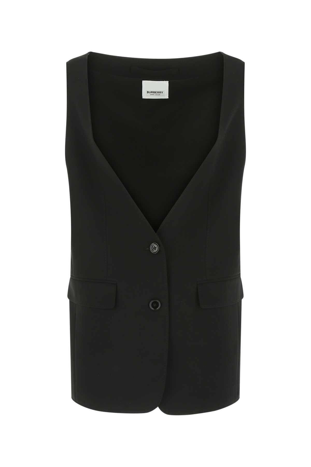 Burberry Women Black Silk Oversize Vest
