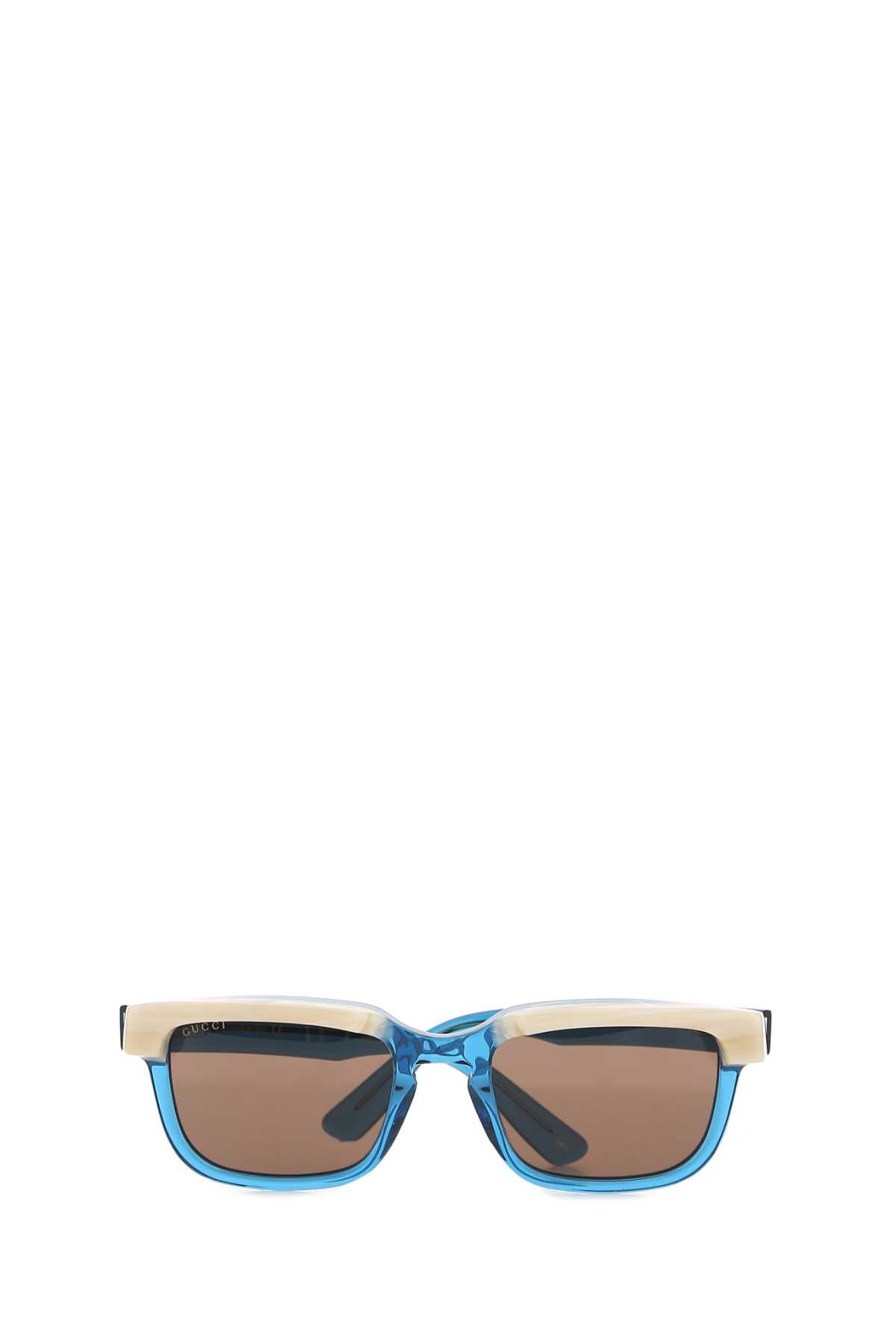 Gucci Men Light Blue Acetate Sunglasses