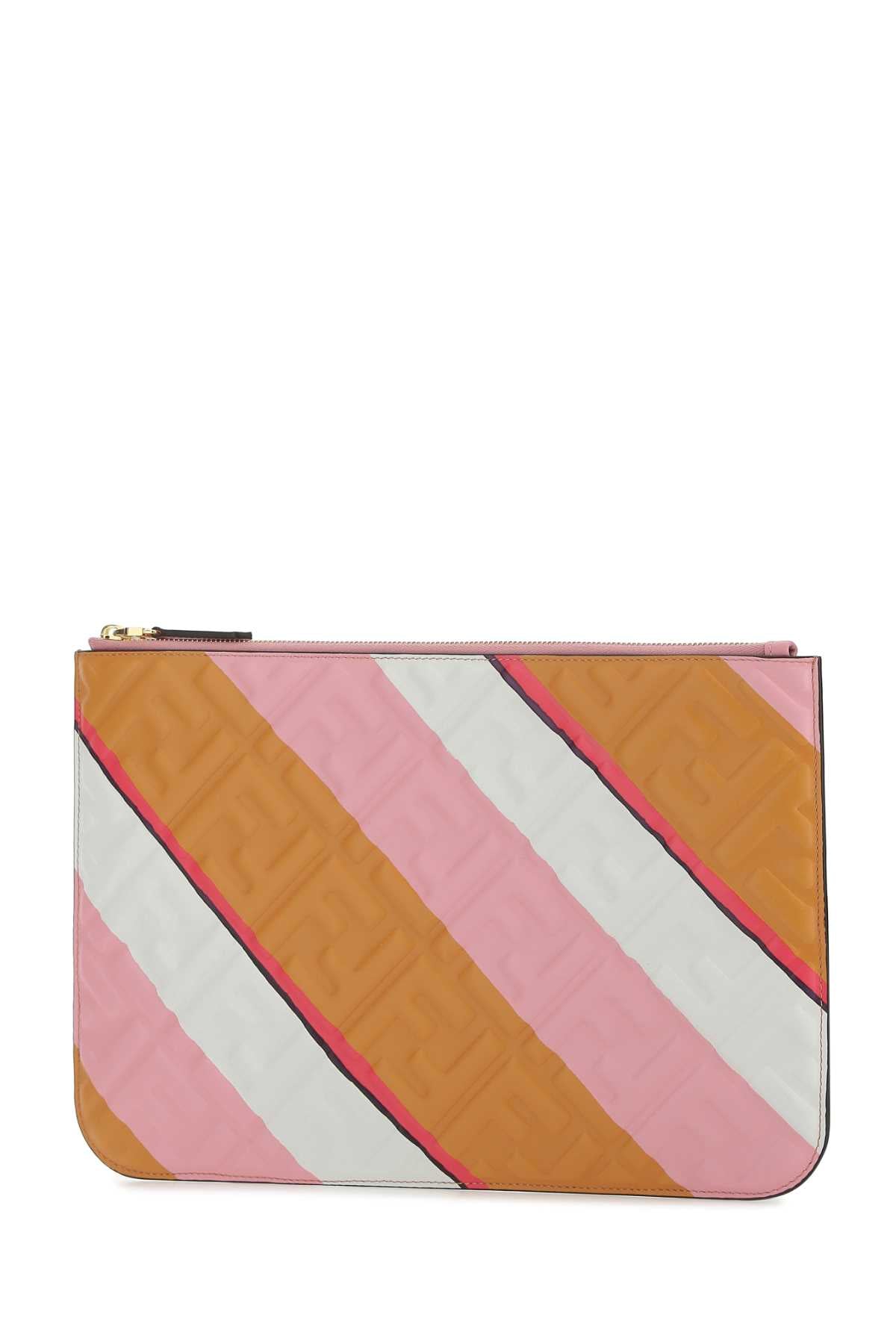 Fendi Women Multicolor Nappa Leather Pouch
