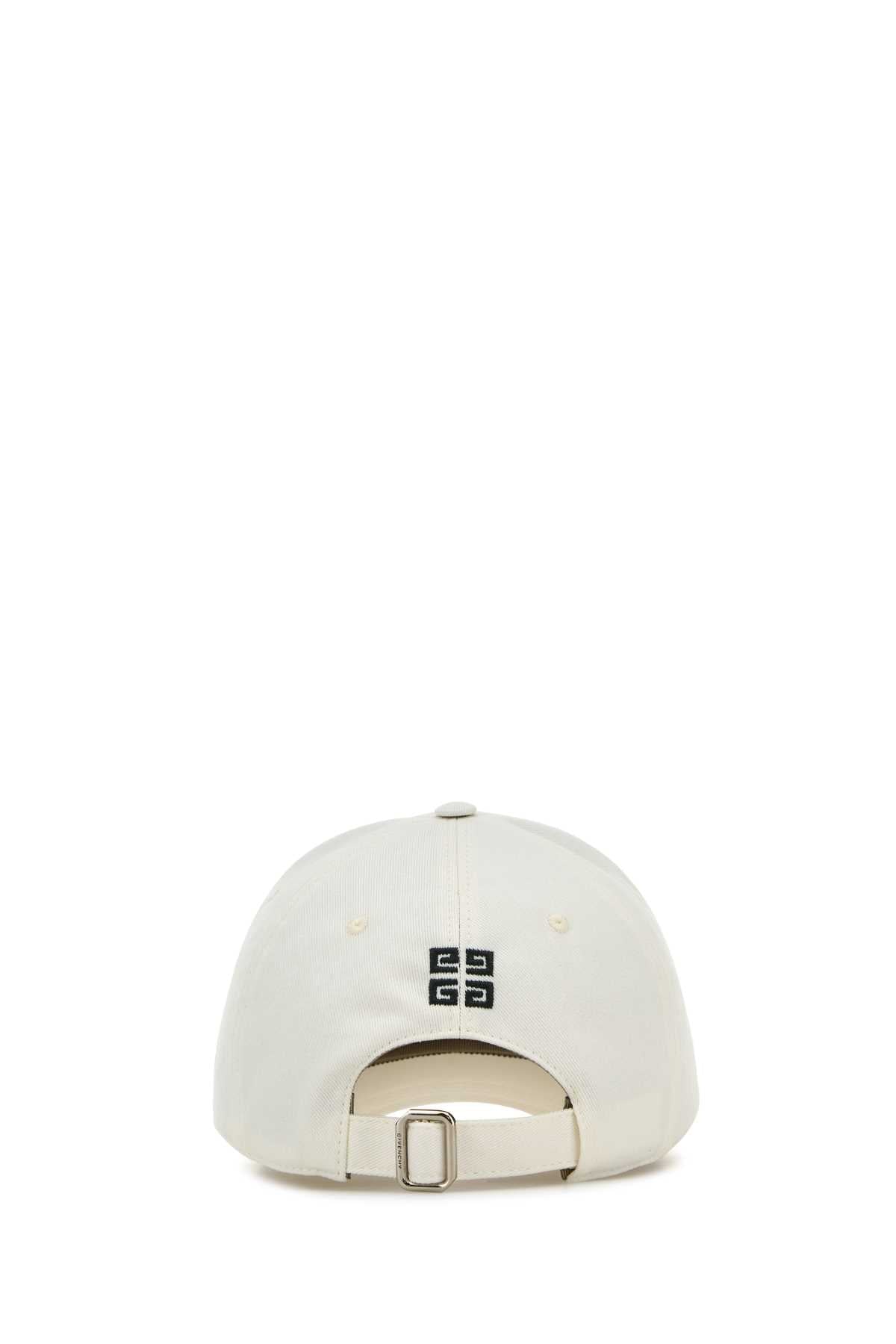 Givenchy Men White Cotton Blend Baseball Cap