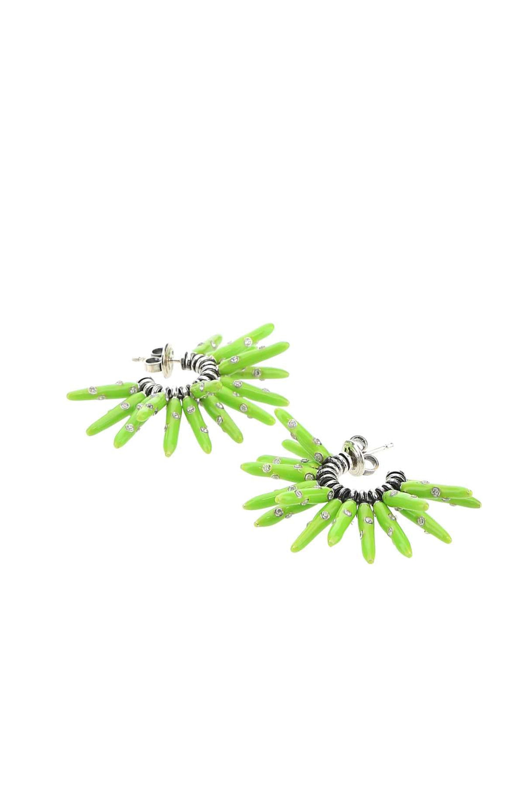 Bottega Veneta Women Acid Green 925 Silver Cone Earrings