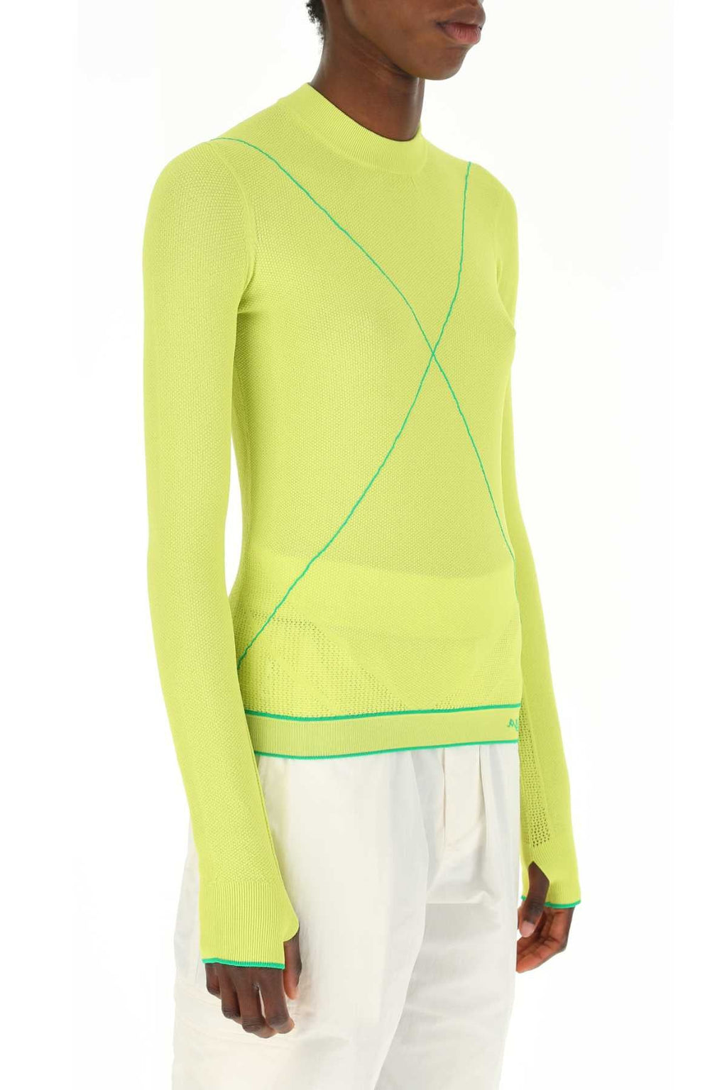 Bottega Veneta Women Acid Green Viscose Blend Sweater