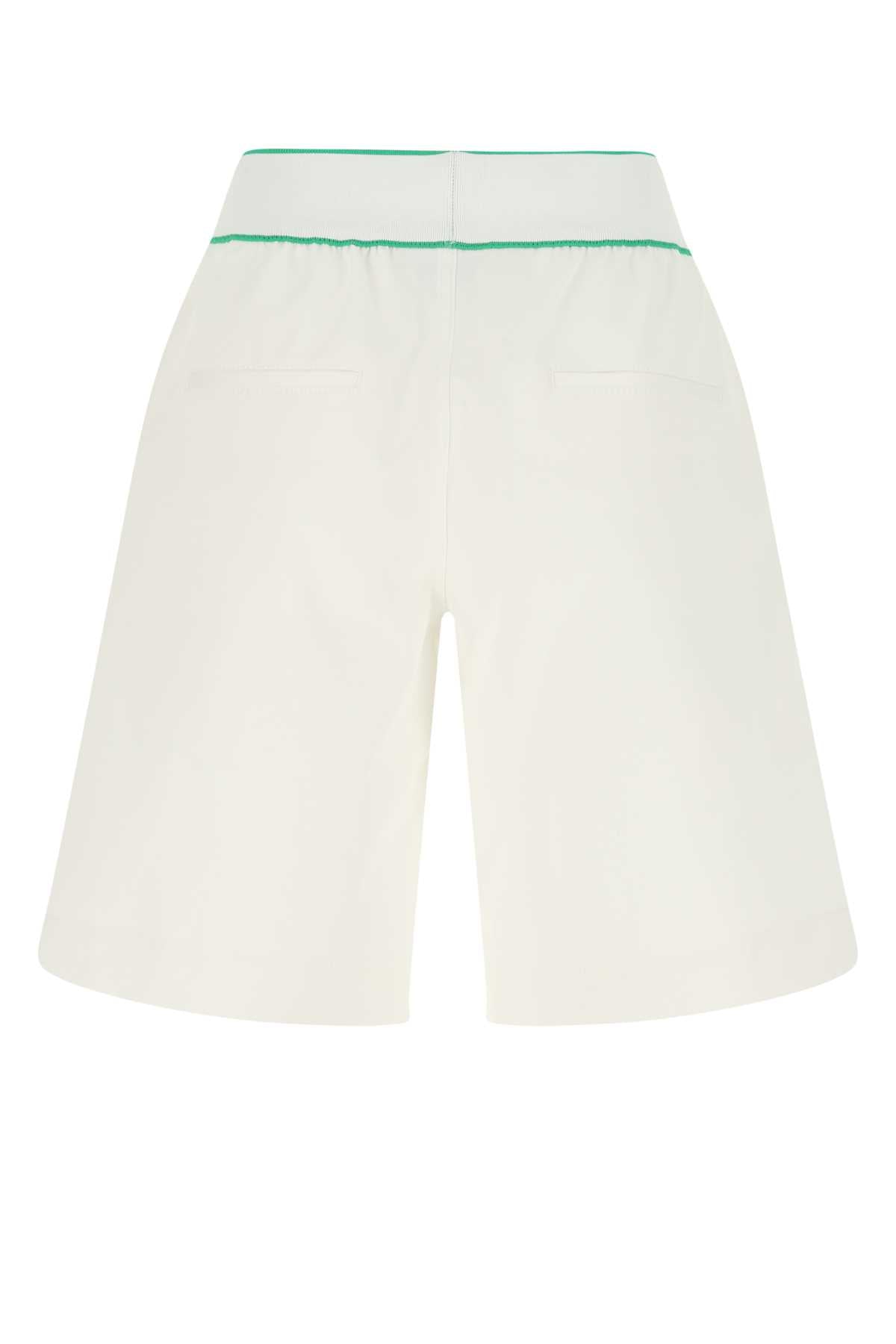 Bottega Veneta Women White Cotton Bermuda Shorts