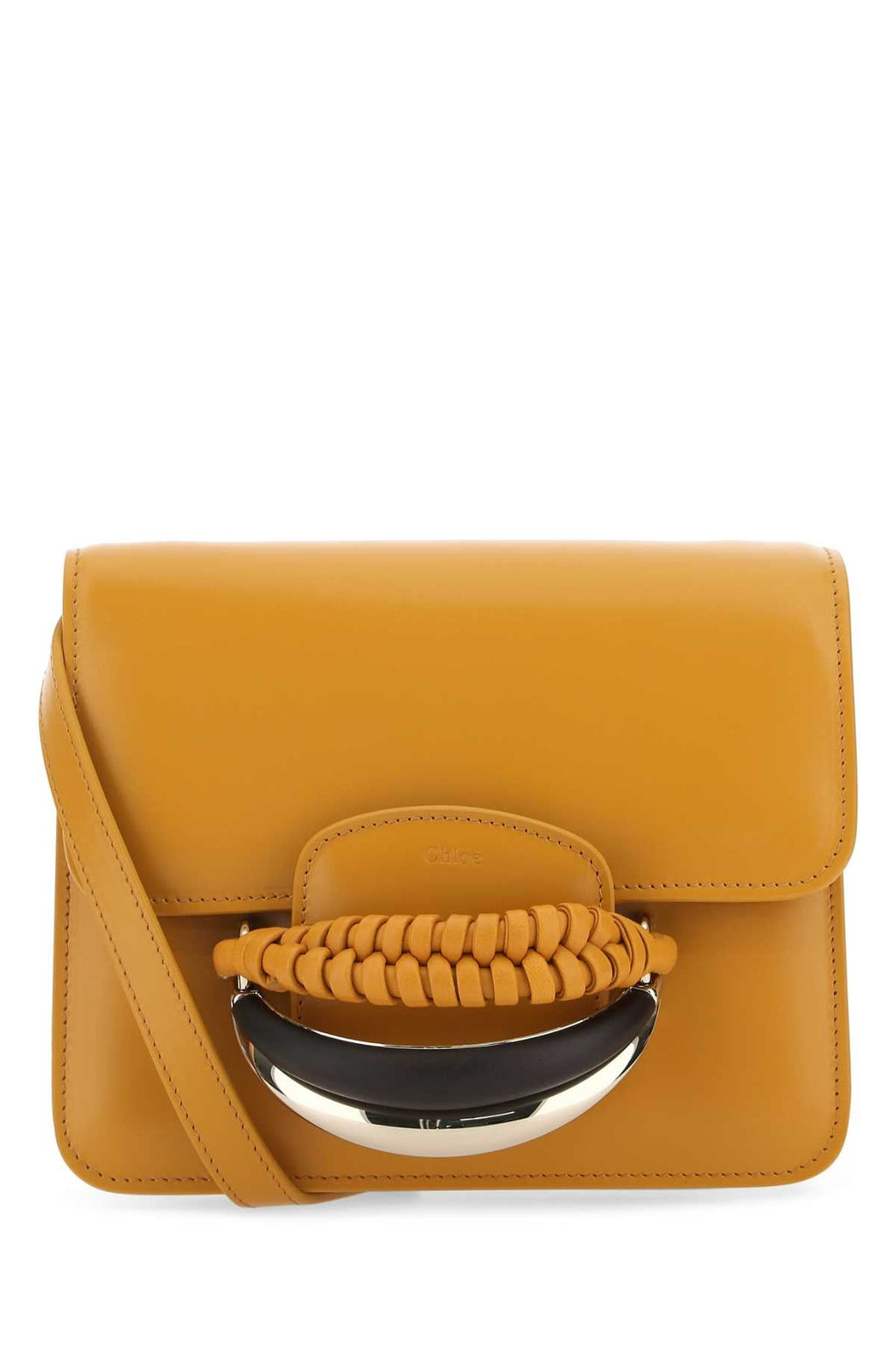 Chloe Women Mustard Leather Kattie Clutch