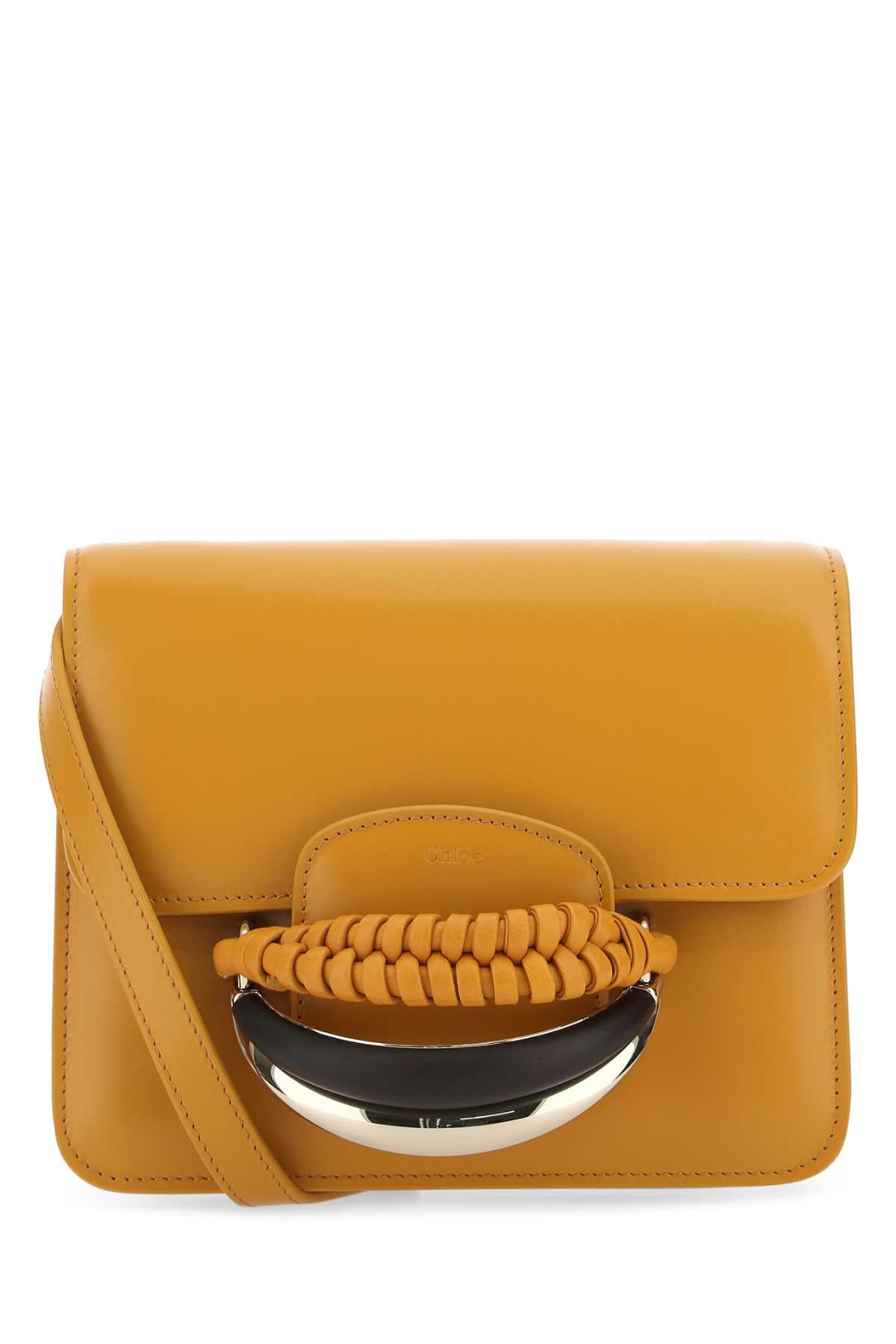 Chloe Women Mustard Leather Kattie Clutch