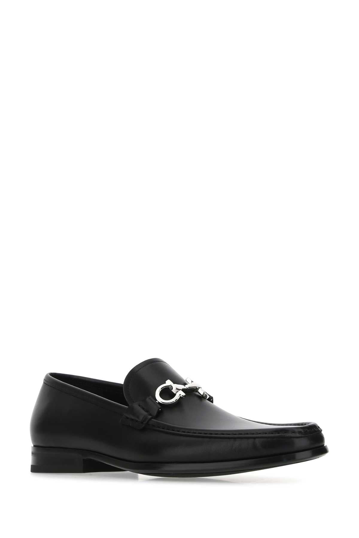 Salvatore Ferragamo Men Black Leather Loafers