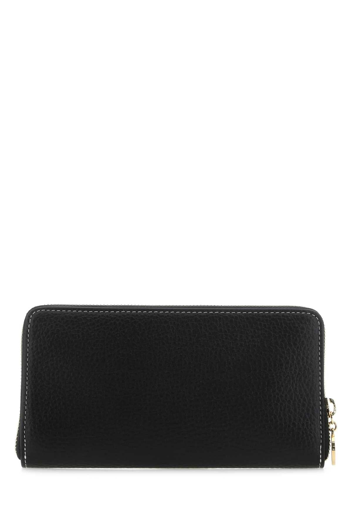 Stella Mccartney Women Black Grainy Mat Wallet
