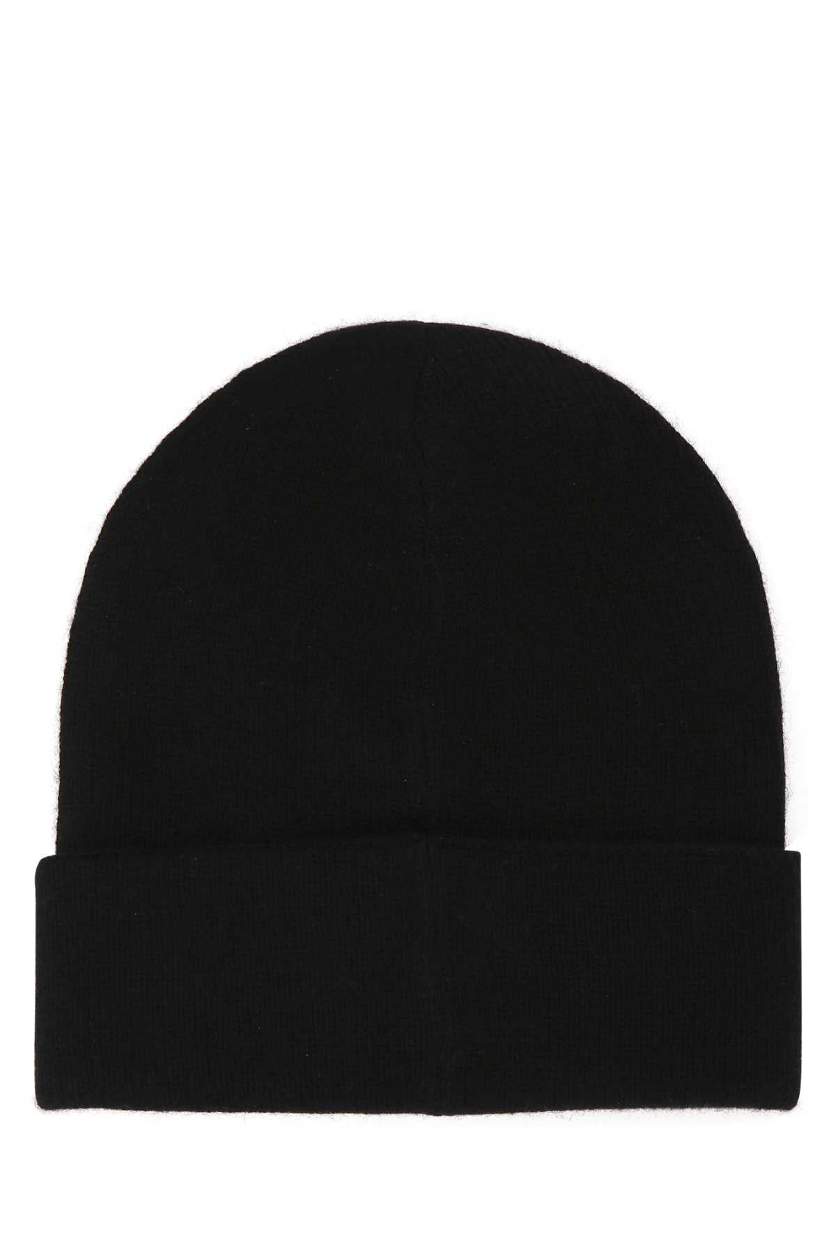 Alexander Mcqueen Men Black Cashmere Beanie Hat