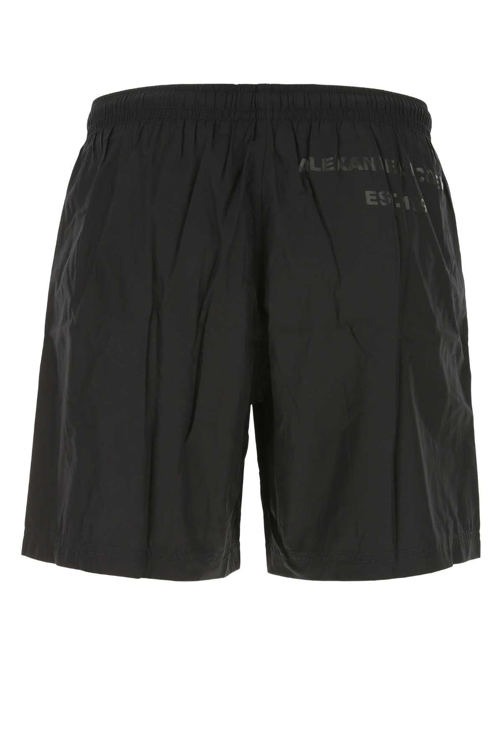 Alexander Mcqueen Men Black Nylon Swimming Shorts