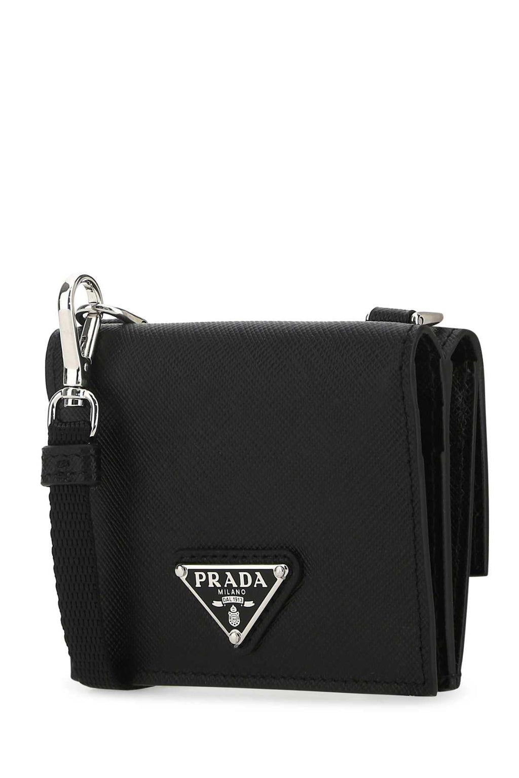 Prada Men Black Leather Cardholder