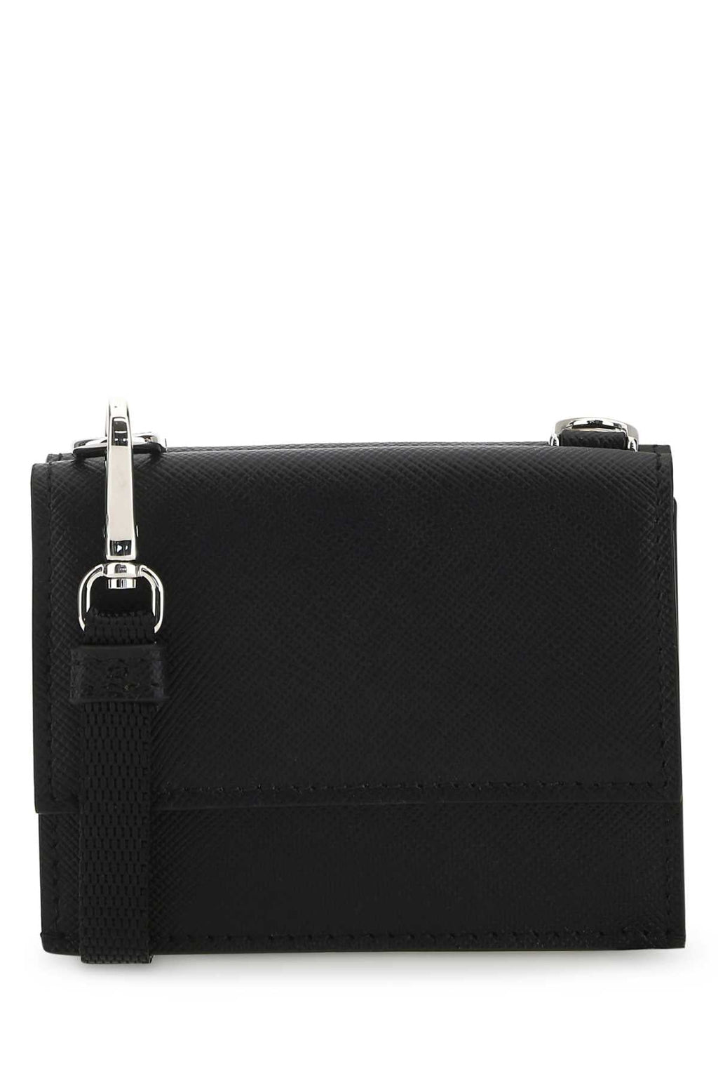 Prada Men Black Leather Cardholder