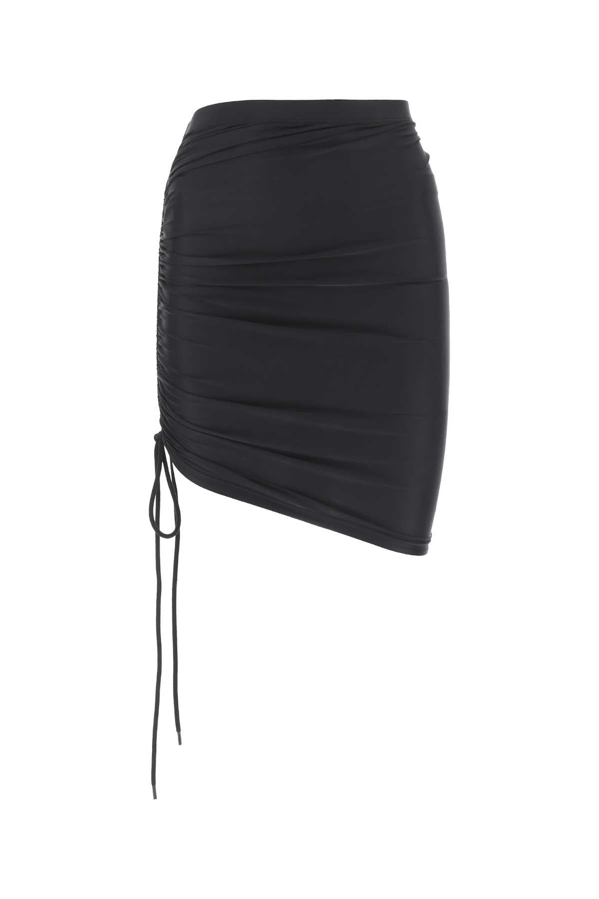 Balenciaga Women Black Stretch Nylon Skirt