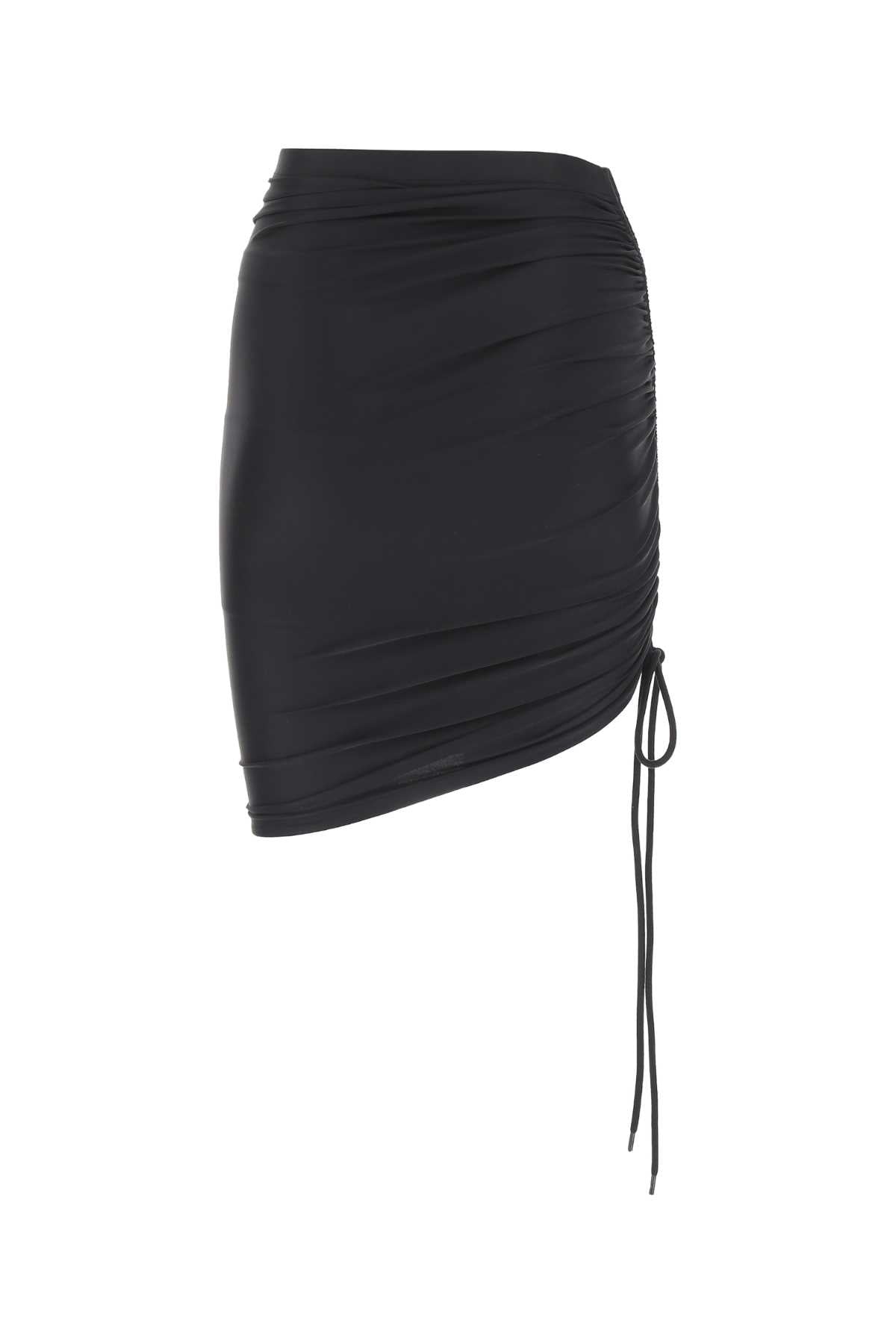 Balenciaga Women Black Stretch Nylon Skirt