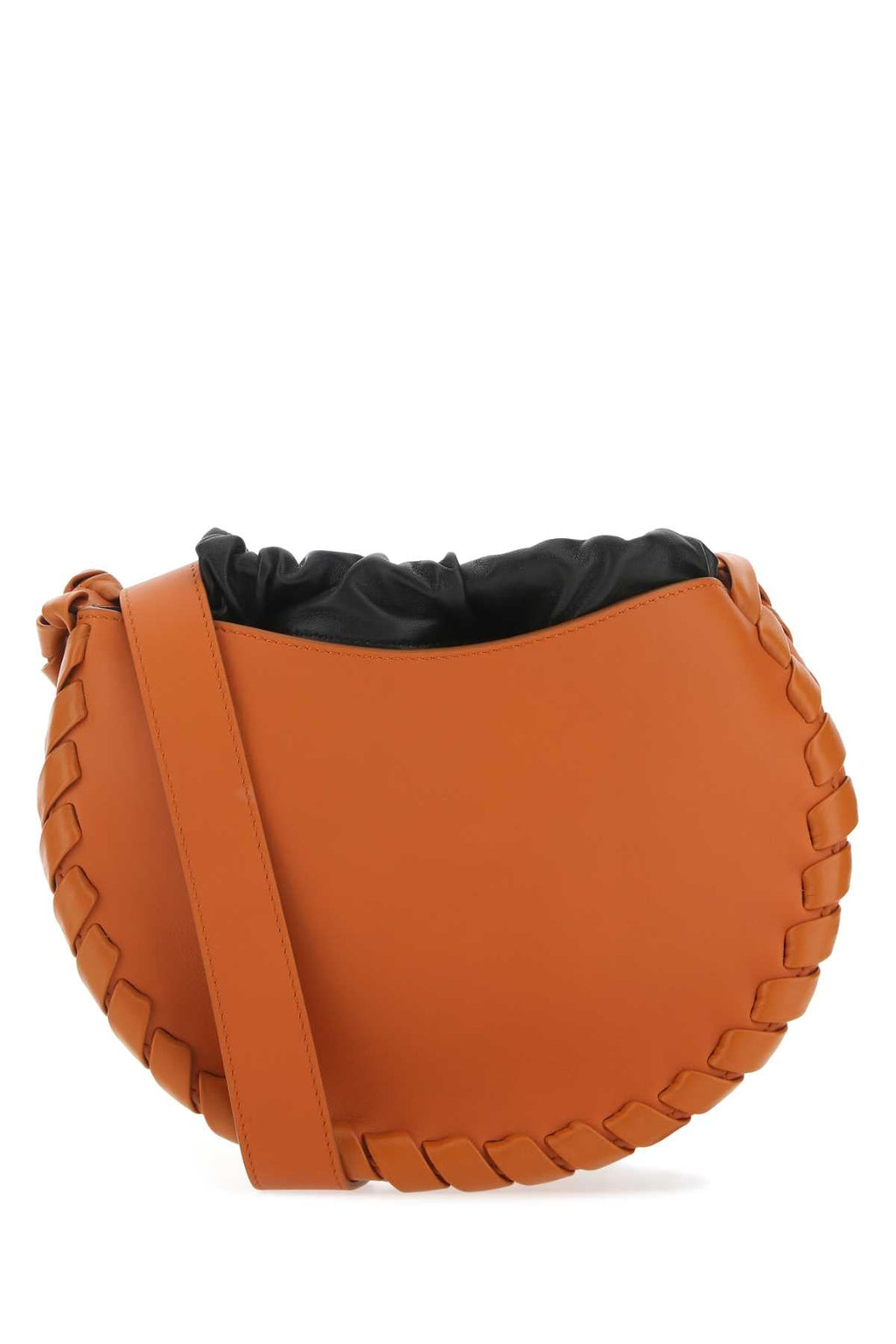 Chloe Women Dark Orange Leather Small Mate Crossbody Bag
