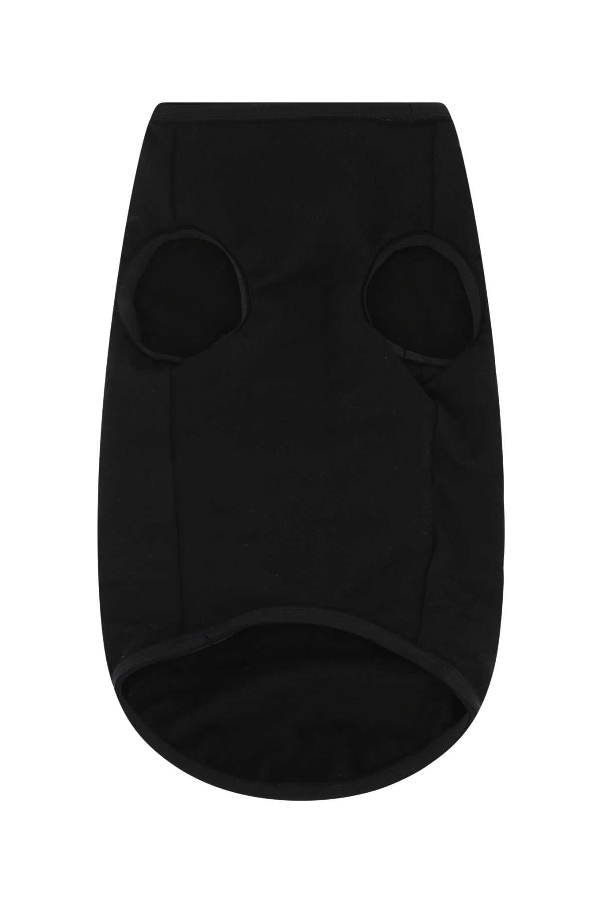 Versace Unisex Black Stretch Cotton Dog T-Shirt