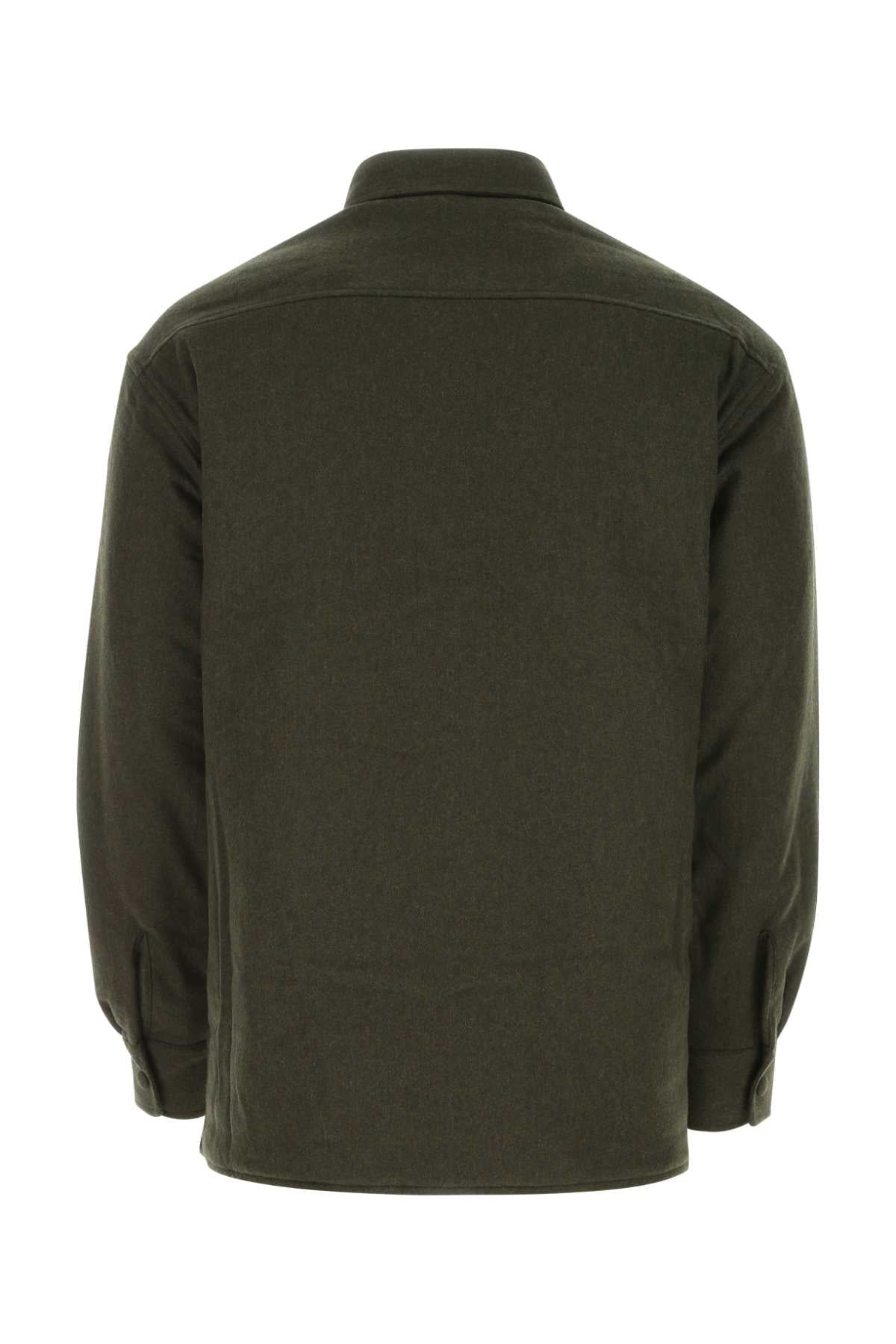 Givenchy Men Army Green Wool Blend Jacket