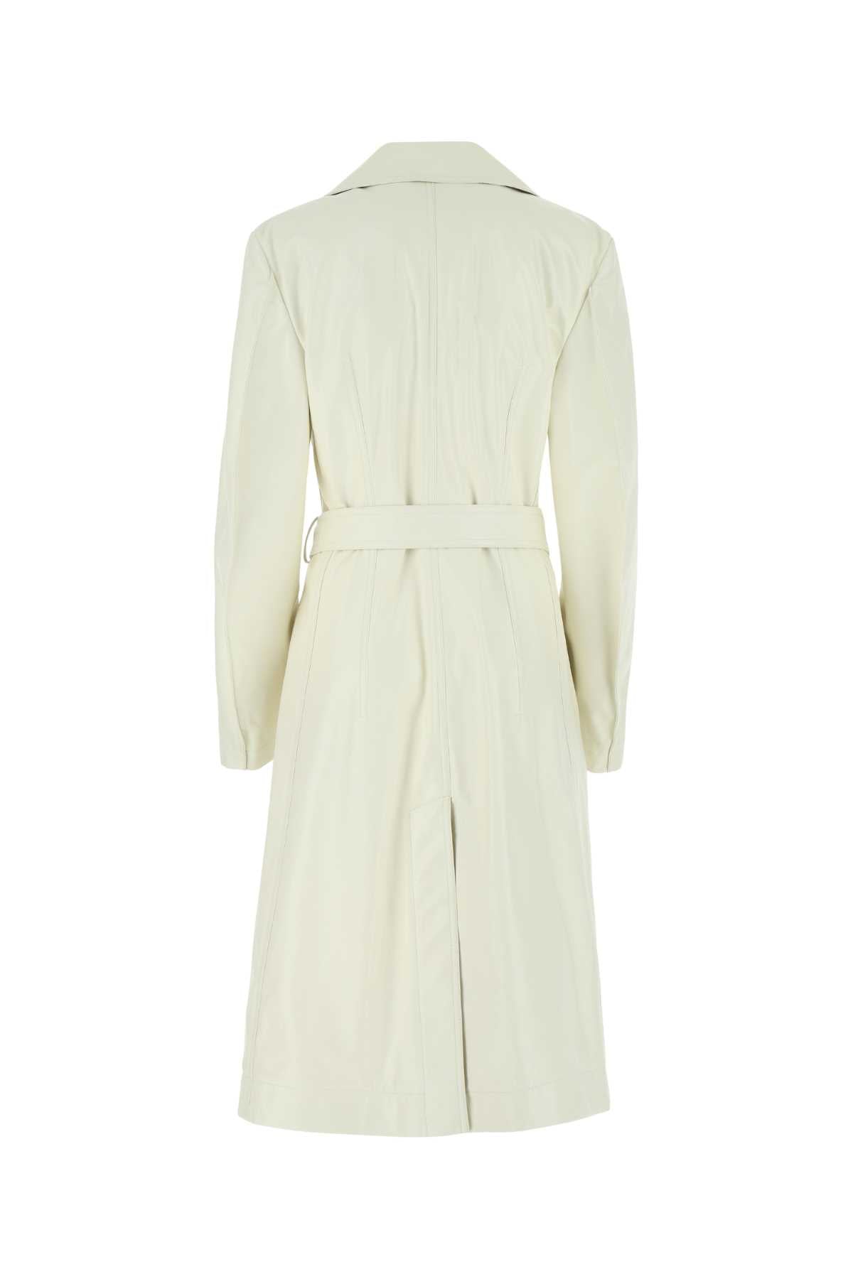 Bottega Veneta Women Ivory Leather Coat