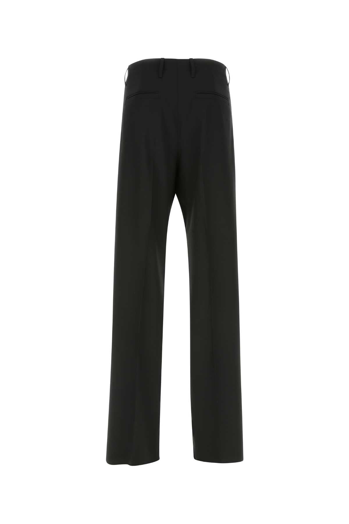 Versace Men Black Stretch Wool Pant