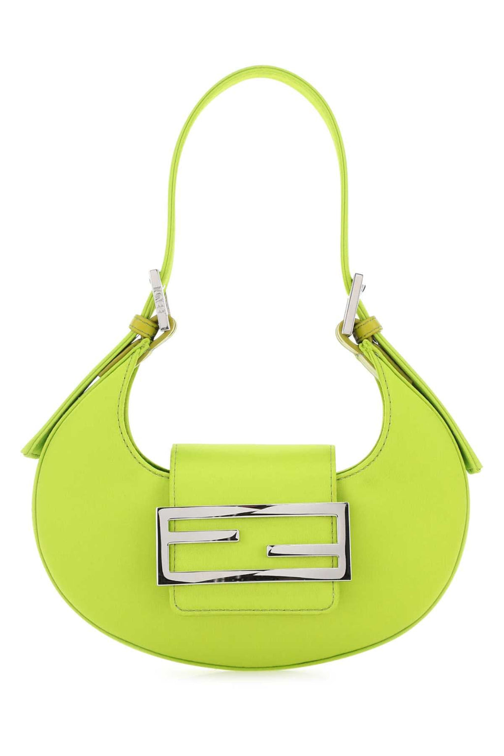 Fendi Women Acid Green Leather Mini Fendi Cookie Handbag