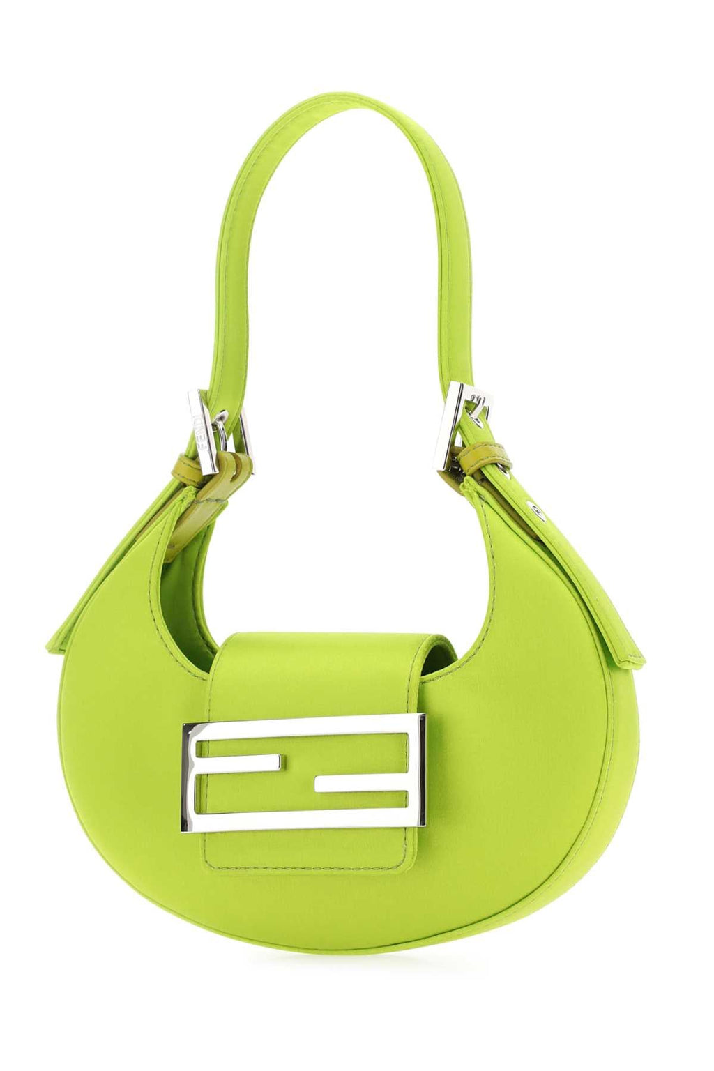 Fendi Women Acid Green Leather Mini Fendi Cookie Handbag