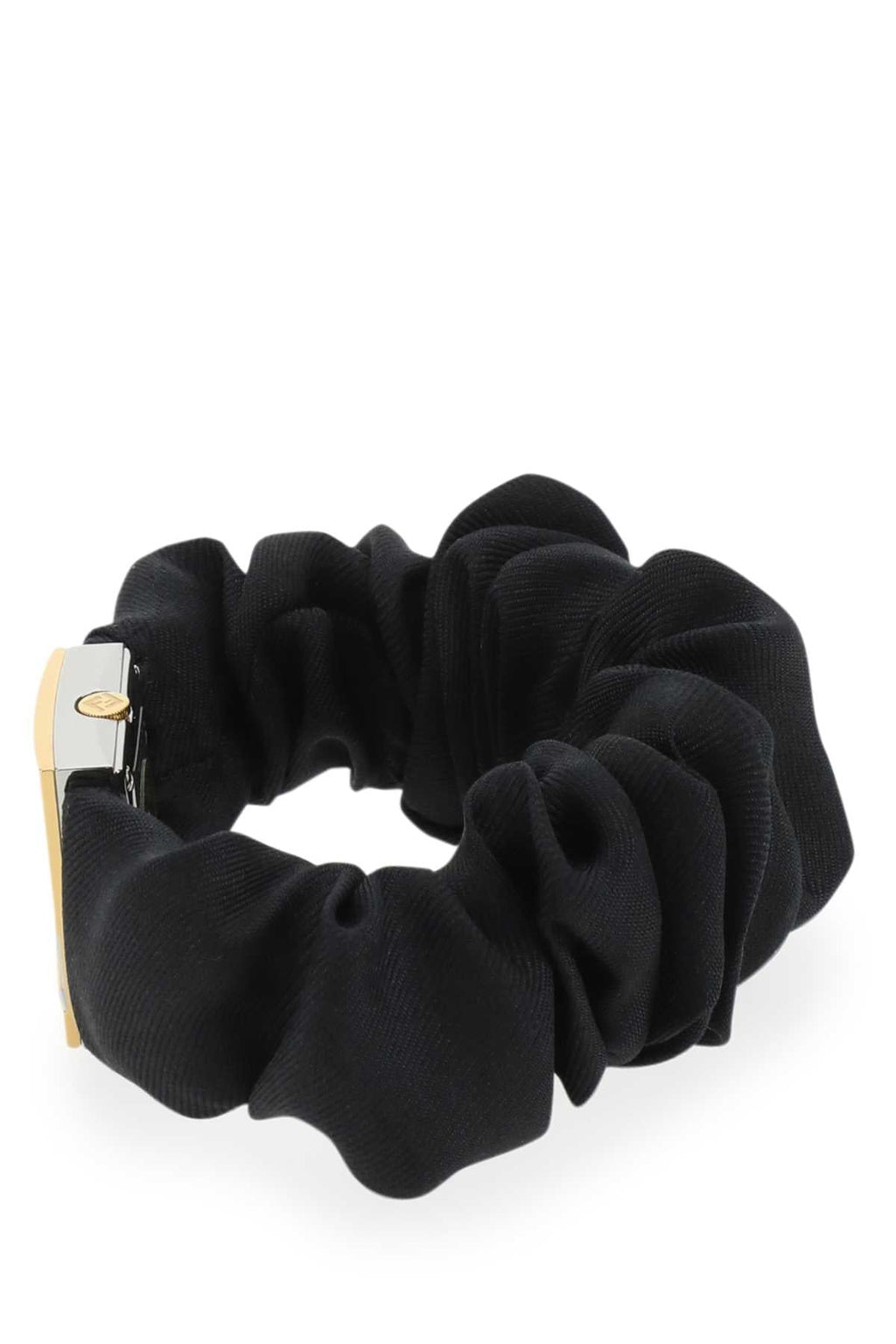 Fendi Women Stainless Steel And Black Nylon Fendimania Baguette Watch