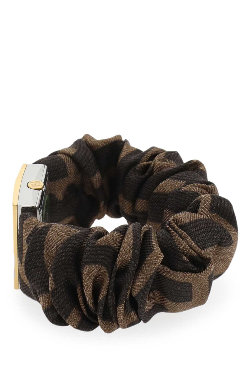 Fendi Women Stainless Steel And Embroidered Nylon Fendimania Baguette Watch