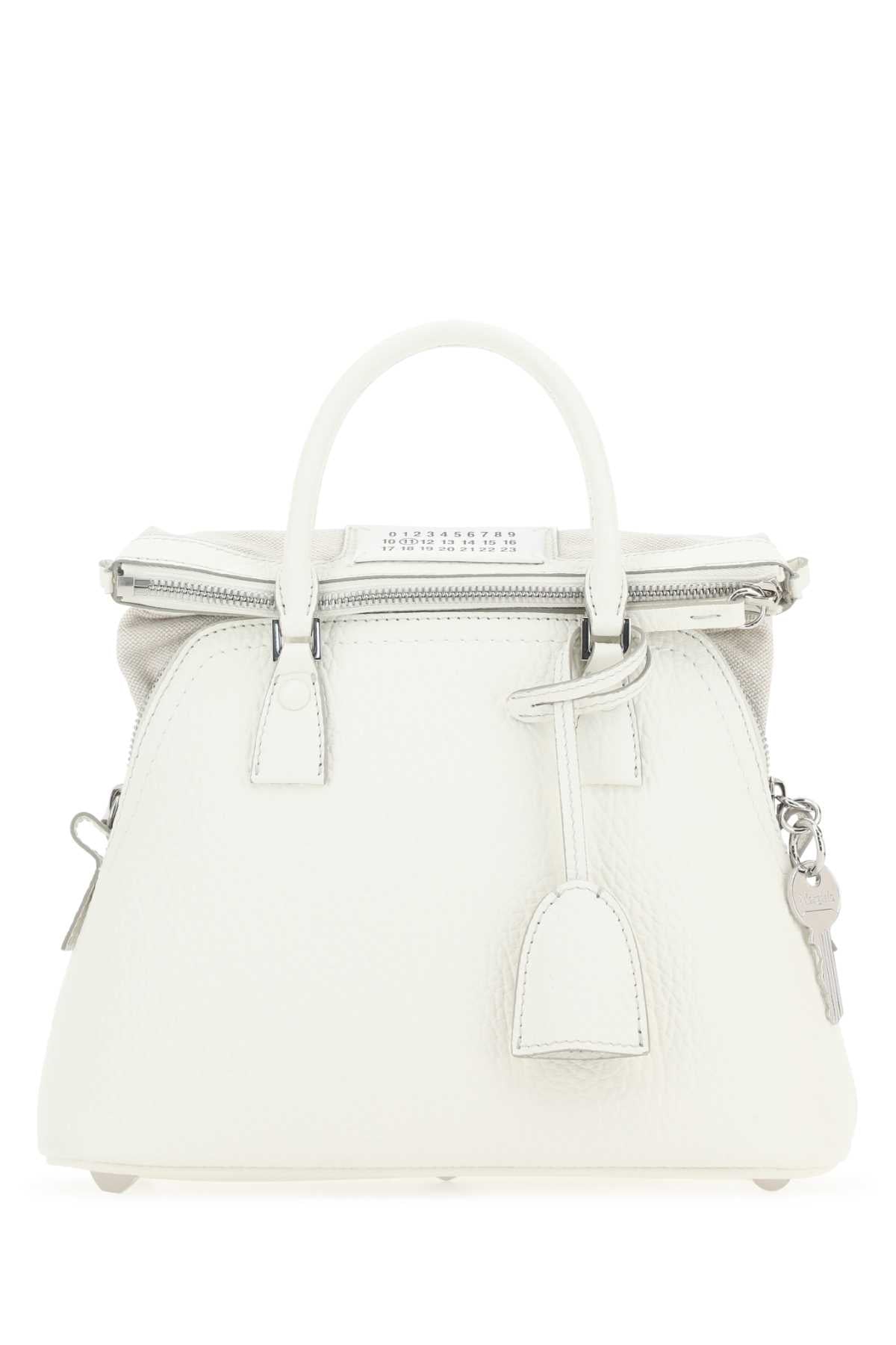 Maison Margiela Women White Leather 5Ac Handbag