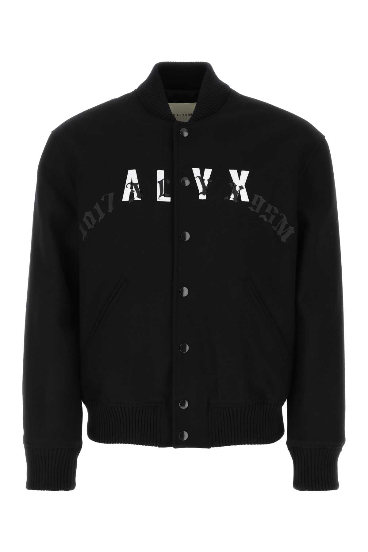 Alyx Men Black Wool Blend Bomber Jacket