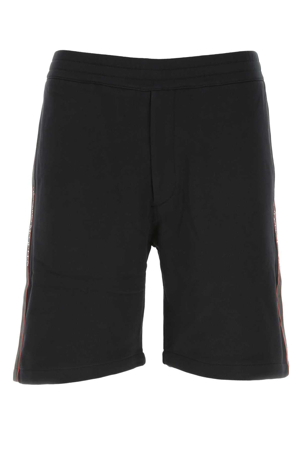 Alexander Mcqueen Men Black Cotton Bermuda Shorts