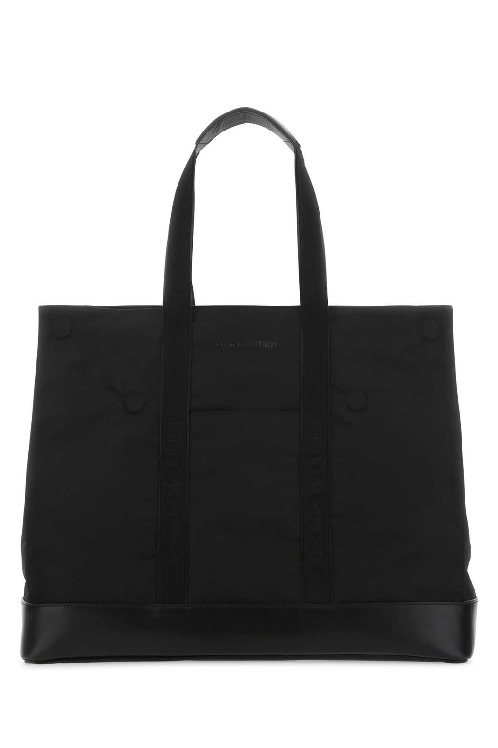 Alexander Mcqueen Men Black Fabric Shopping Bag