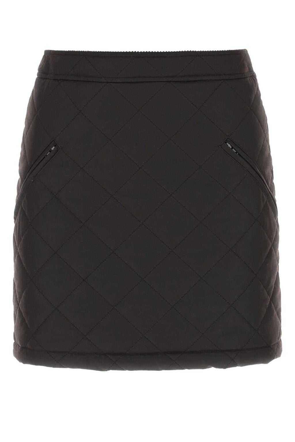 Burberry Women Dark Brow Cotton Mini Skirt