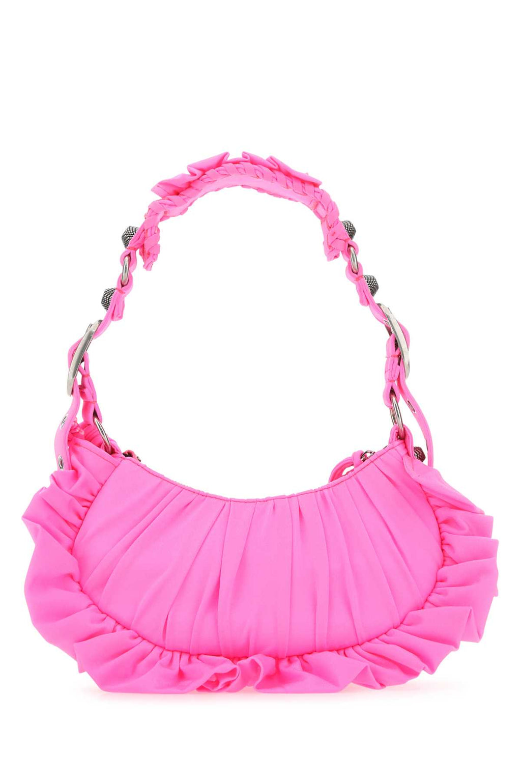 Balenciaga Women Fluo Pink Fabric Le Cagole Xs Shoulder Bag