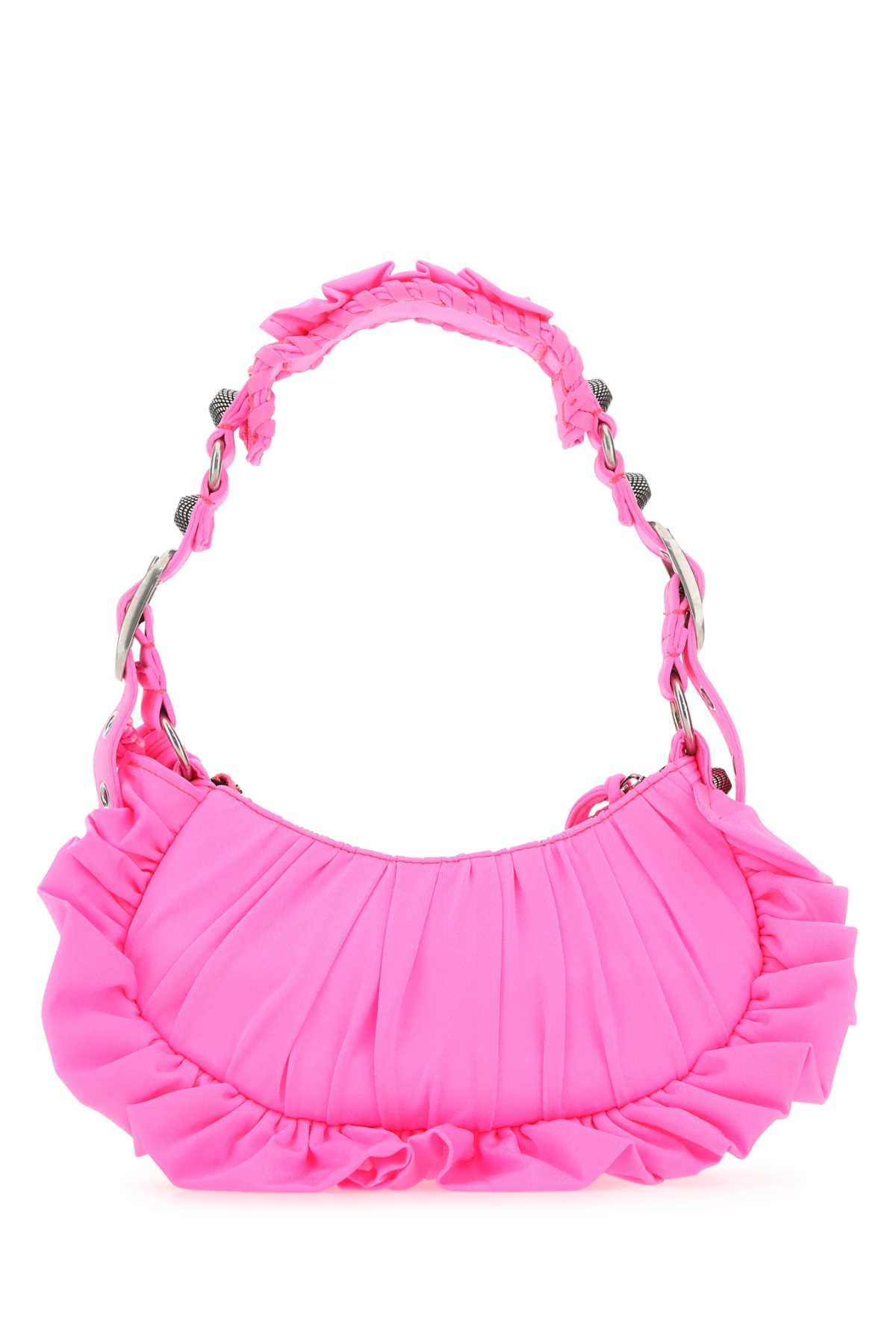 Balenciaga Women Fluo Pink Fabric Le Cagole Xs Shoulder Bag