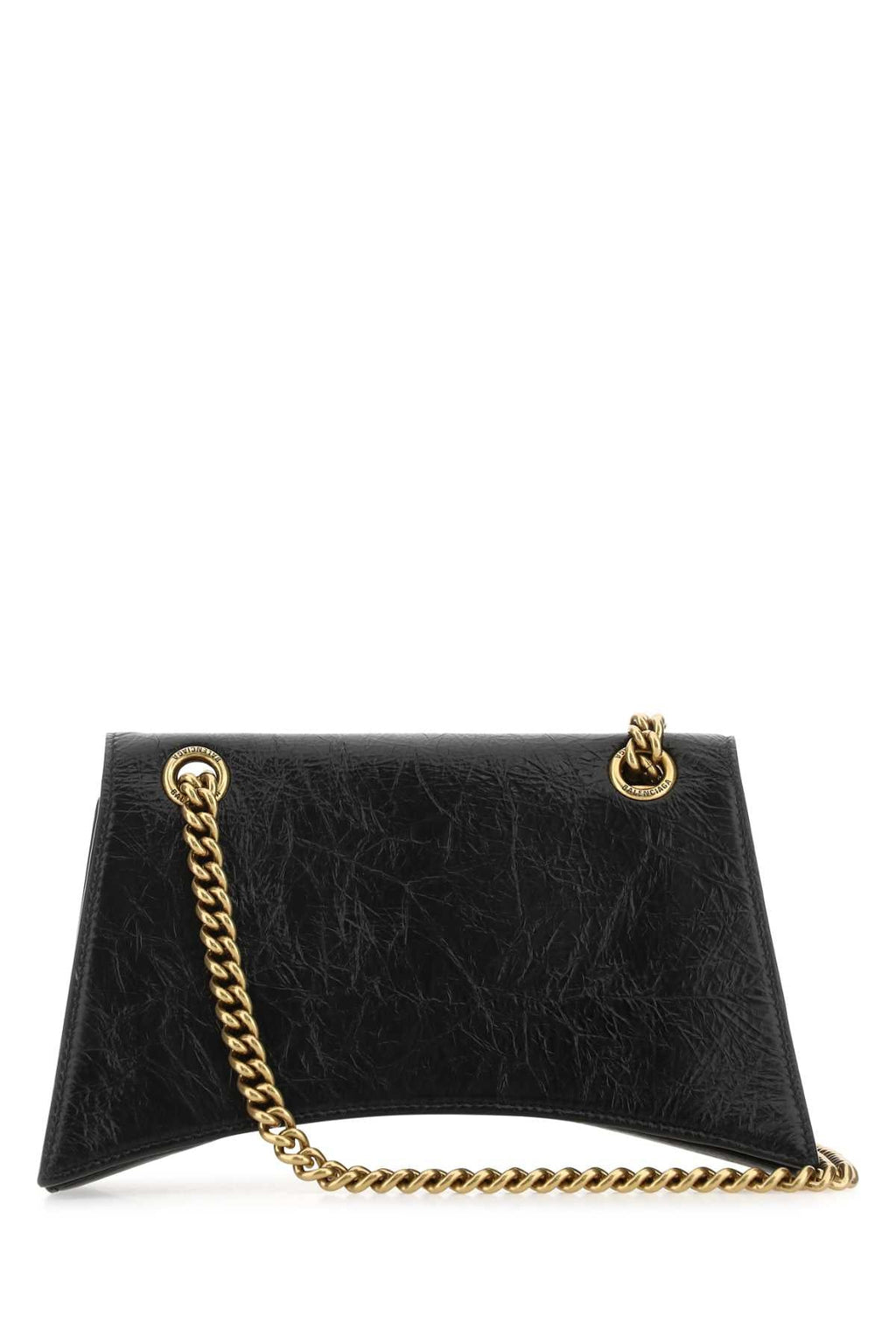 Balenciaga Women Black Leather Crush S Shoulder Bag