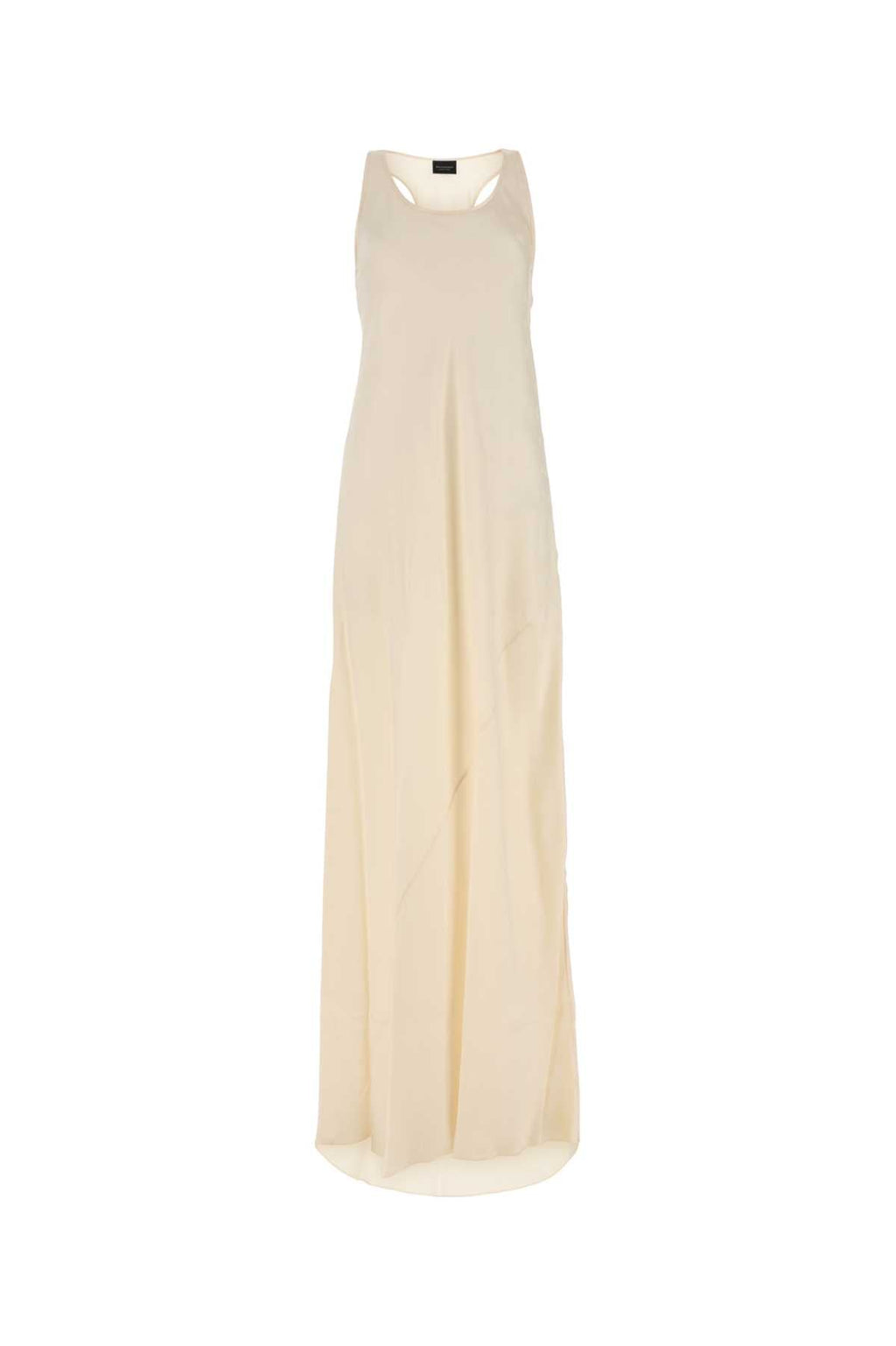 Balenciaga Women Ivory Satin Long Dress
