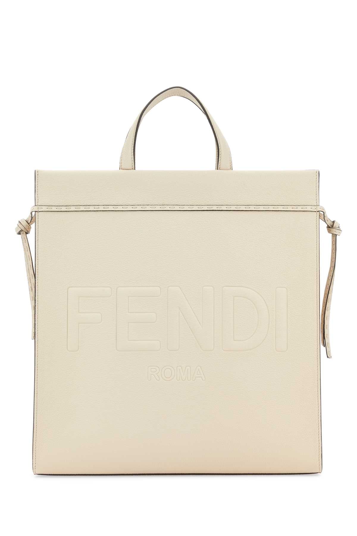 Fendi Men Ivory Medium Go To Shopper Shopping Bag