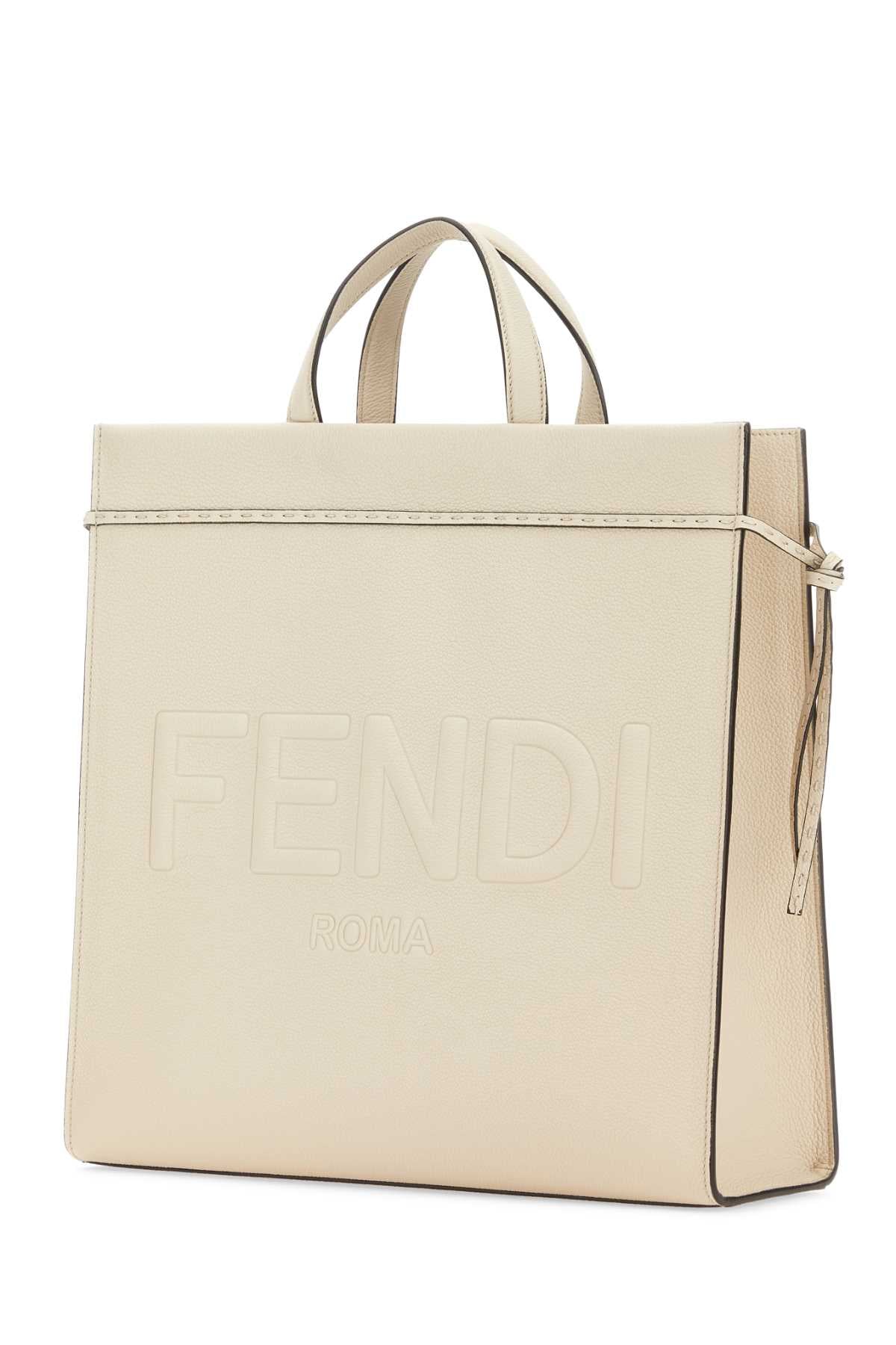 Fendi Men Ivory Medium Go To Shopper Shopping Bag