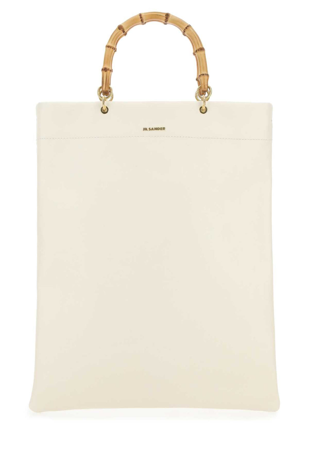 Jil Sander Women Ivory Leather Medium Shopping Bag