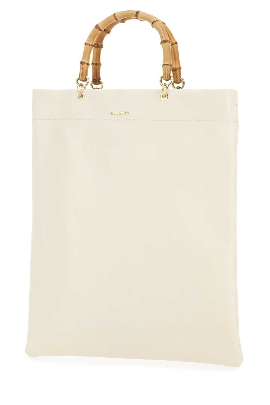 Jil Sander Women Ivory Leather Medium Shopping Bag