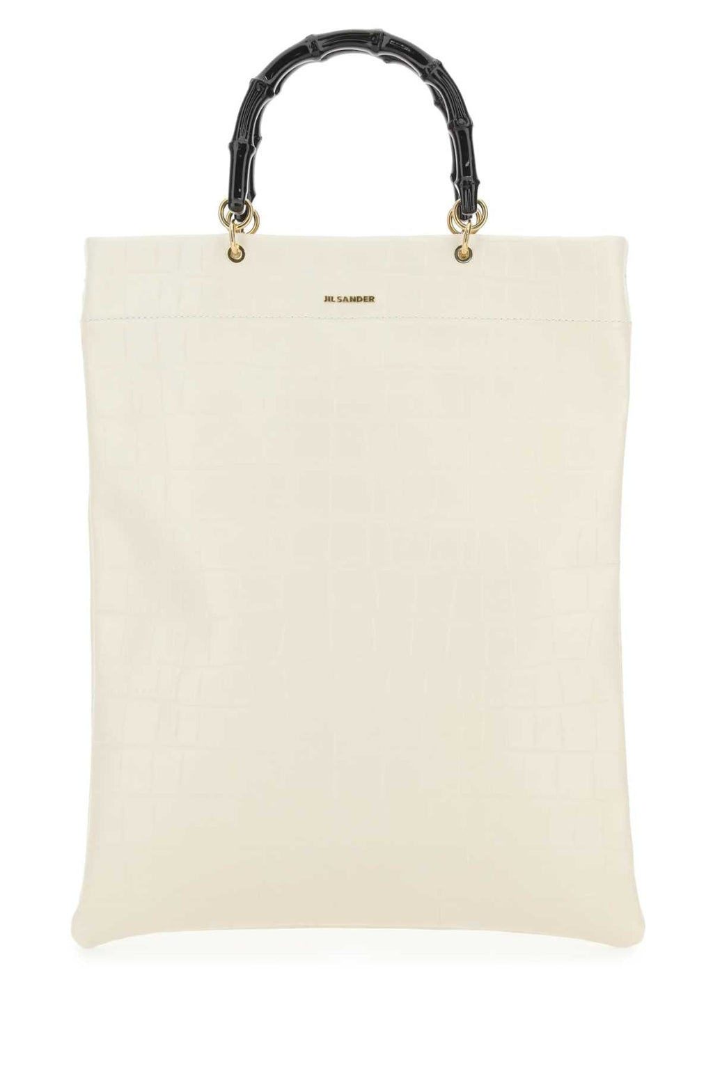Jil Sander Women Ivory Leather Medium Shopping Bag